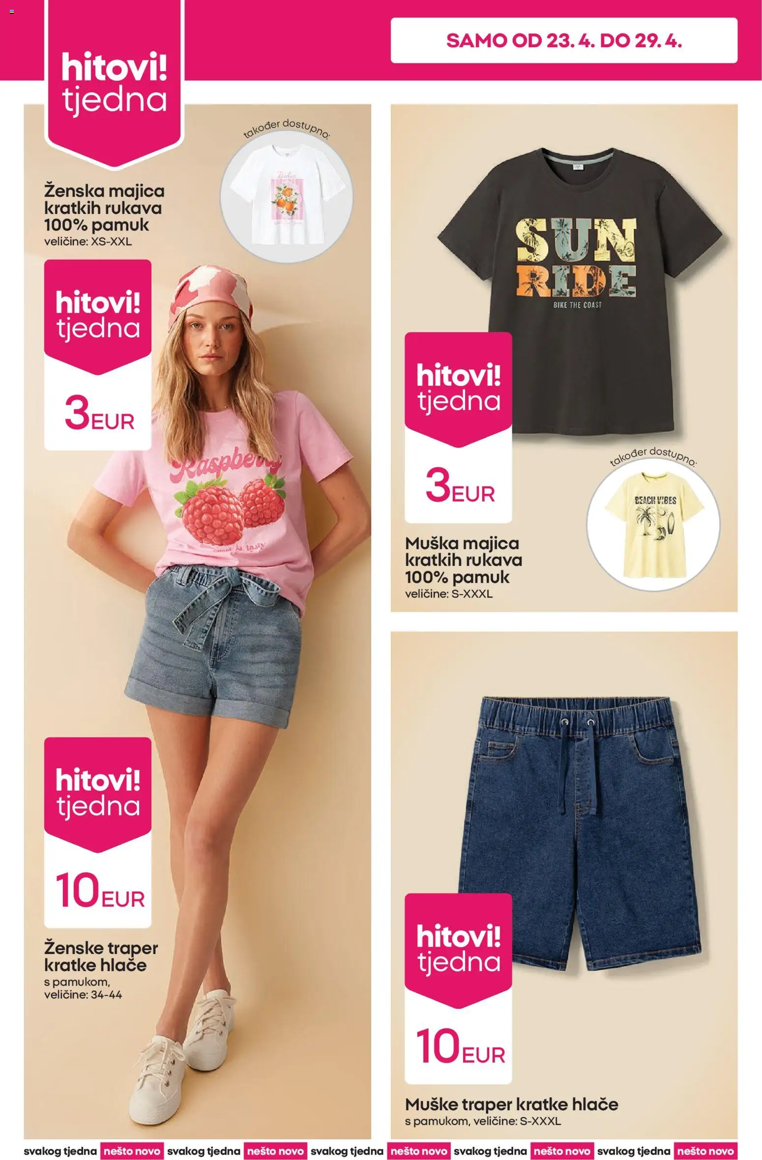 Pepco katalog | vrijedi od 23.04.2026 | Stranica: 4 | Proizvodi: Majica, Hlače, Kratke hlače