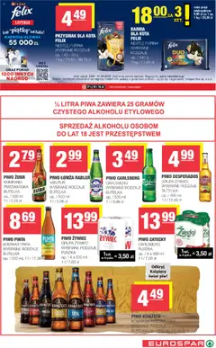 Spar Gazetka - Eurospar od 10.09.2025 | Strona: 15 | Produkty: Piwo żubr, Leżak, Piwo Desperados, Piwo