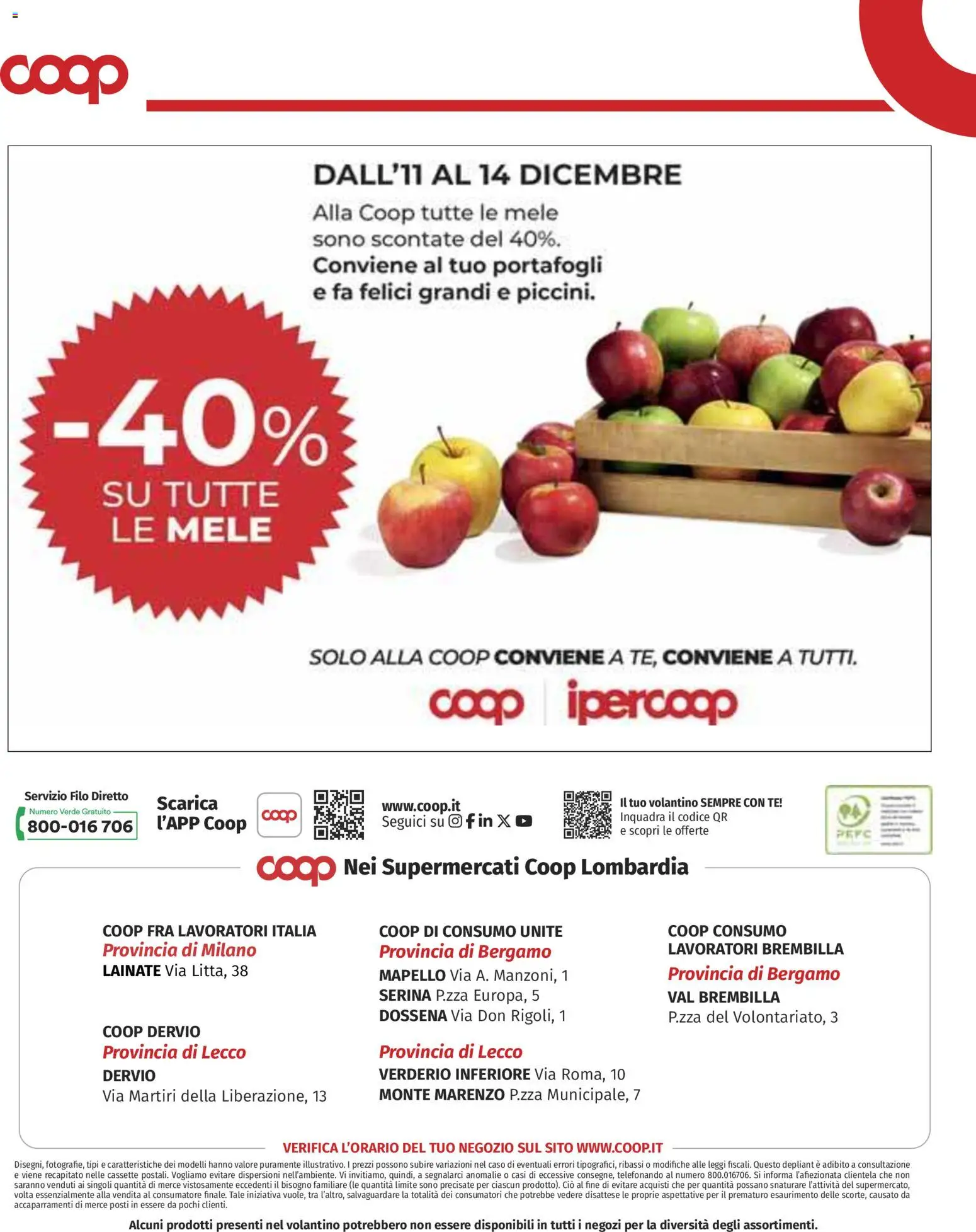 Volantino COOP del 08.12.2025 | Pagina: 8 | Prodotti: Mele, Tè