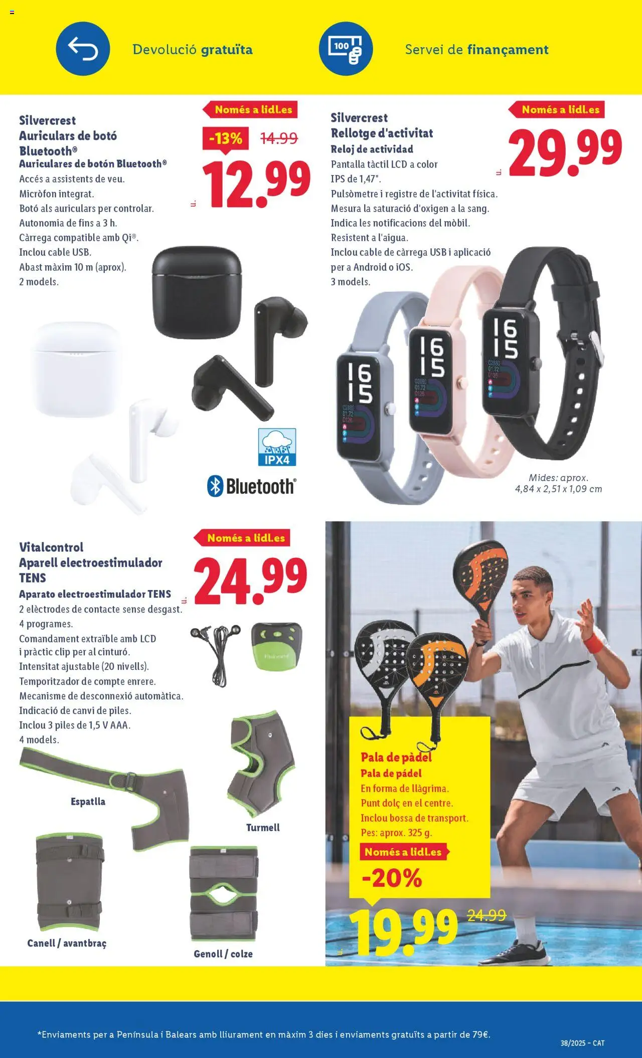 Lidl folleto de bazar │ válido desde el 15.09.2025 | Página: 3 | Productos: Reloj, Auriculares, Cable, USB