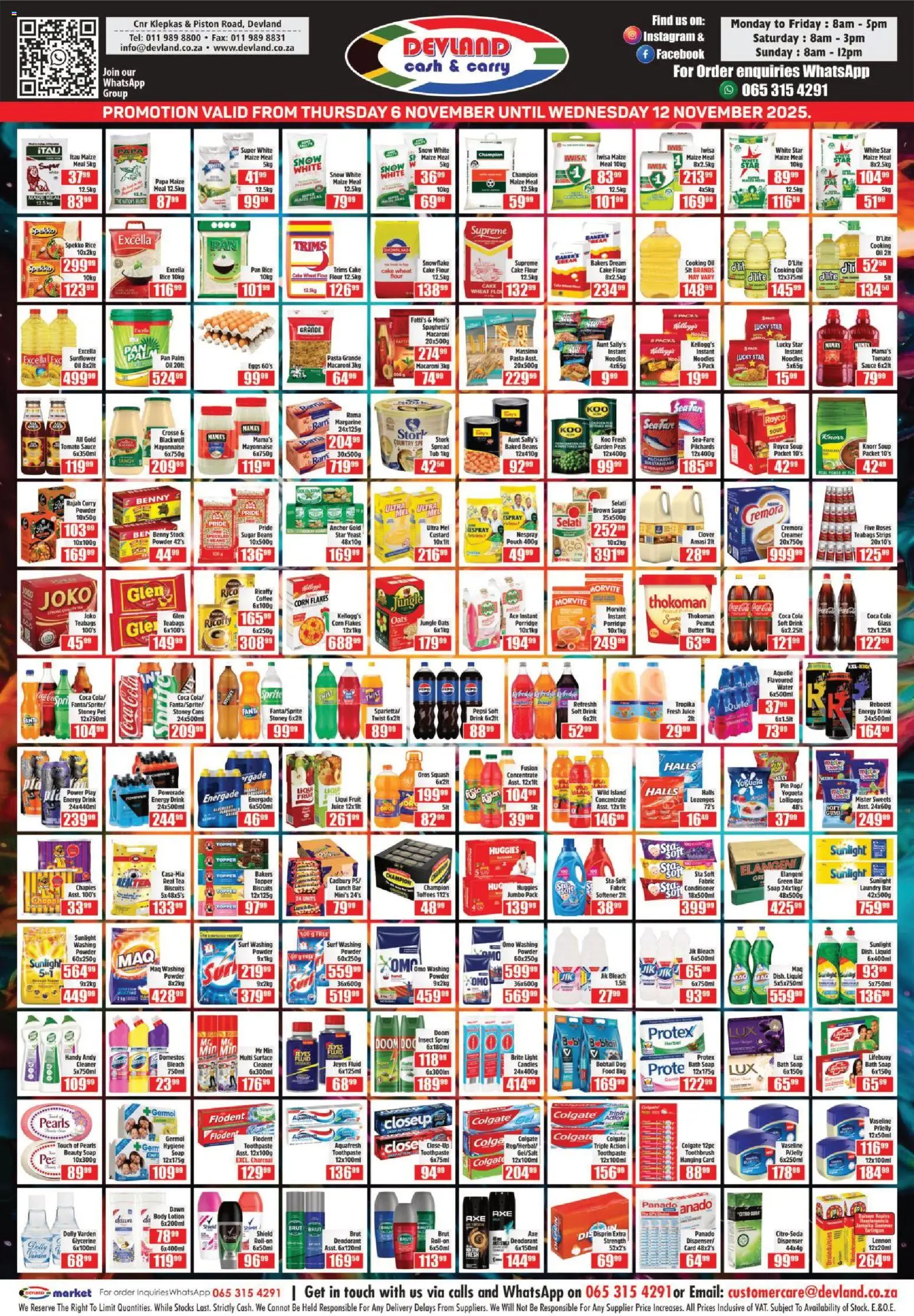 New Devland catalogue – valid from 06.11.2025 | Page: 1 | Products: Maize meal, Lozenges, Fruit, Toothbrush