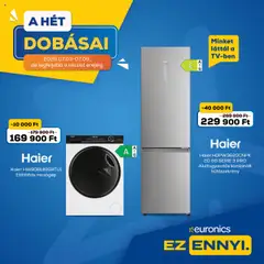 Euronics akciós ujság - amely érvényes a következő dátumtól: 03.07.2025 | Oldal: 2 | Termékek: Hűtőszekrény, Mosógép, Elöltöltős mosógép