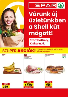 Spar Szombathely üzlet megújulás - amely érvényes a következő dátumtól: 30.10.2025