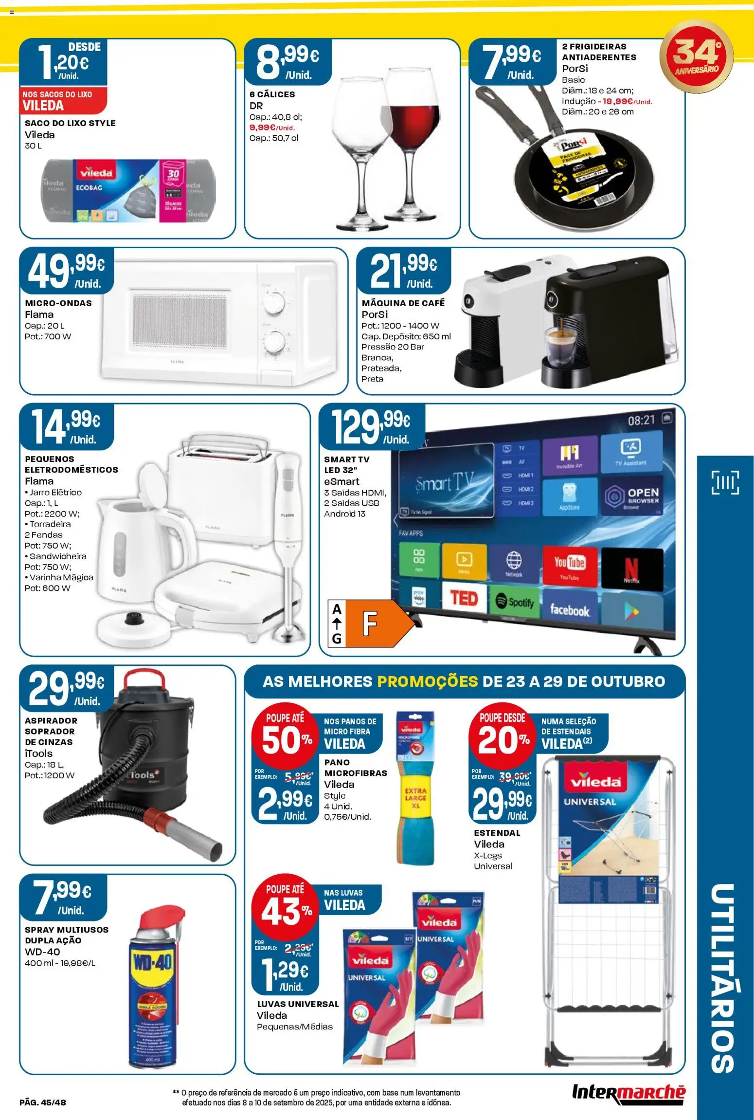 Intermarché folheto │ válido de 23.10.2025 | Página: 45 | Produtos: USB, Torradeira, Base, Café