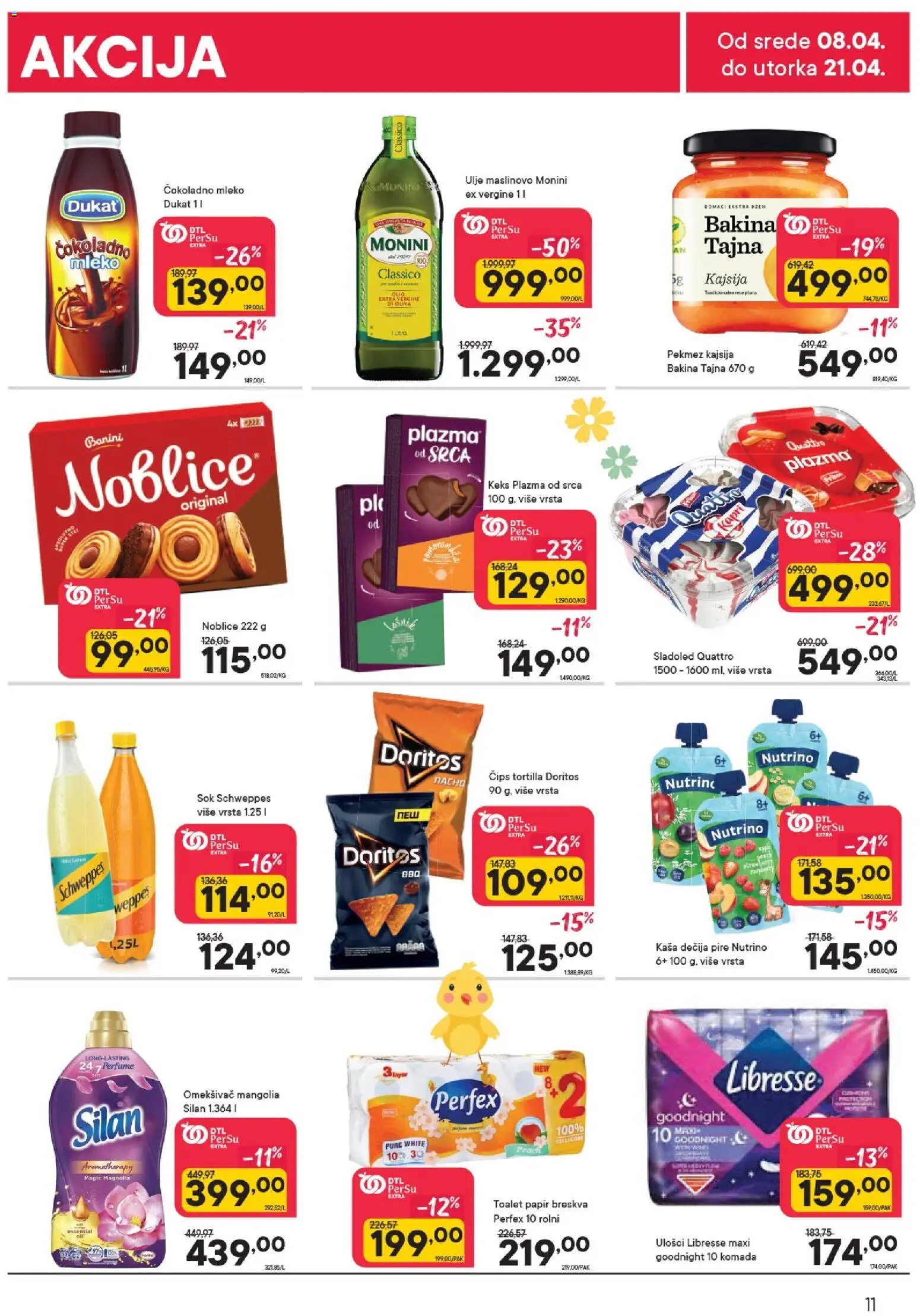 PerSu katalog - važi od 08.04.2026 | Strana: 11 | Proizvode: Keks, Sladoled, Plazma, Sok