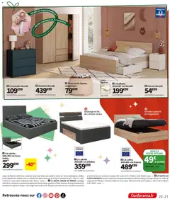 Conforama - Prévisualisation de Conforama catalogue ho ho ho valide à partir de 02.12.2025 | Page: 21 | Produits: Tête de lit, Lit, Matelas, Sommier