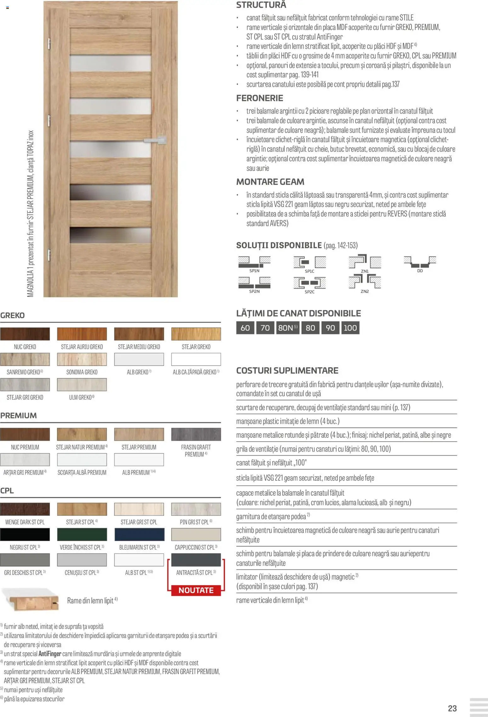 Noul catalog Proges – valabil de la 23.08.2024 | Pagină: 23 | Produse: Ușă