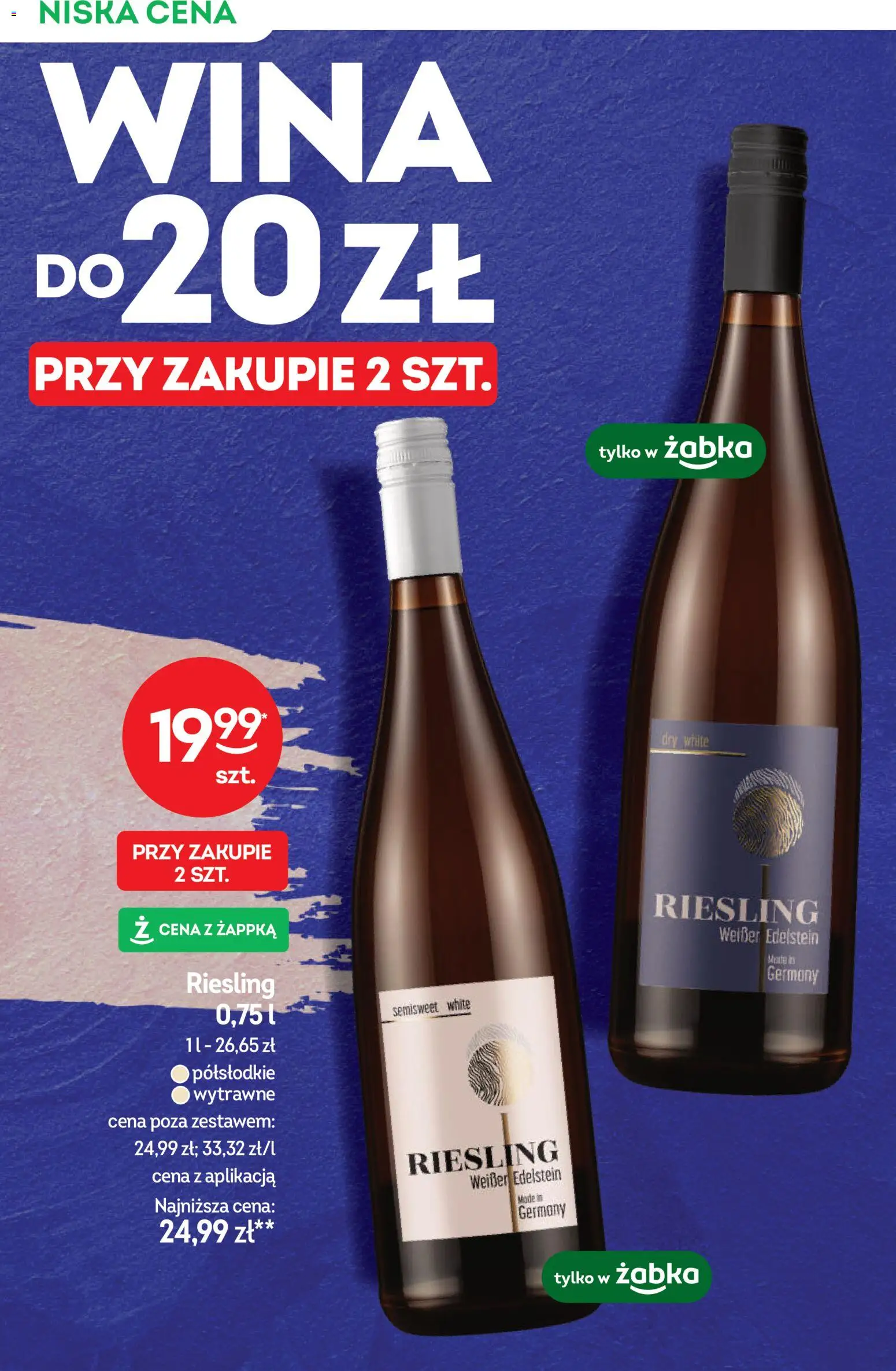 Żabka Gazetka - Katalog win od 21.01.2026 | Strona: 14 | Produkty: Riesling