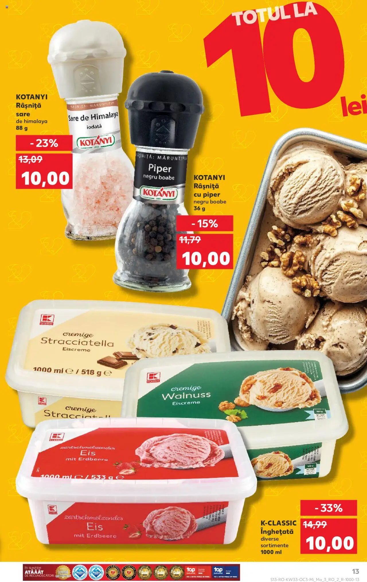 Catalog Kaufland - Zalau – valabil de la 13.08.2025 | Pagină: 13 | Produse: Înghețată, Sare, Piper
