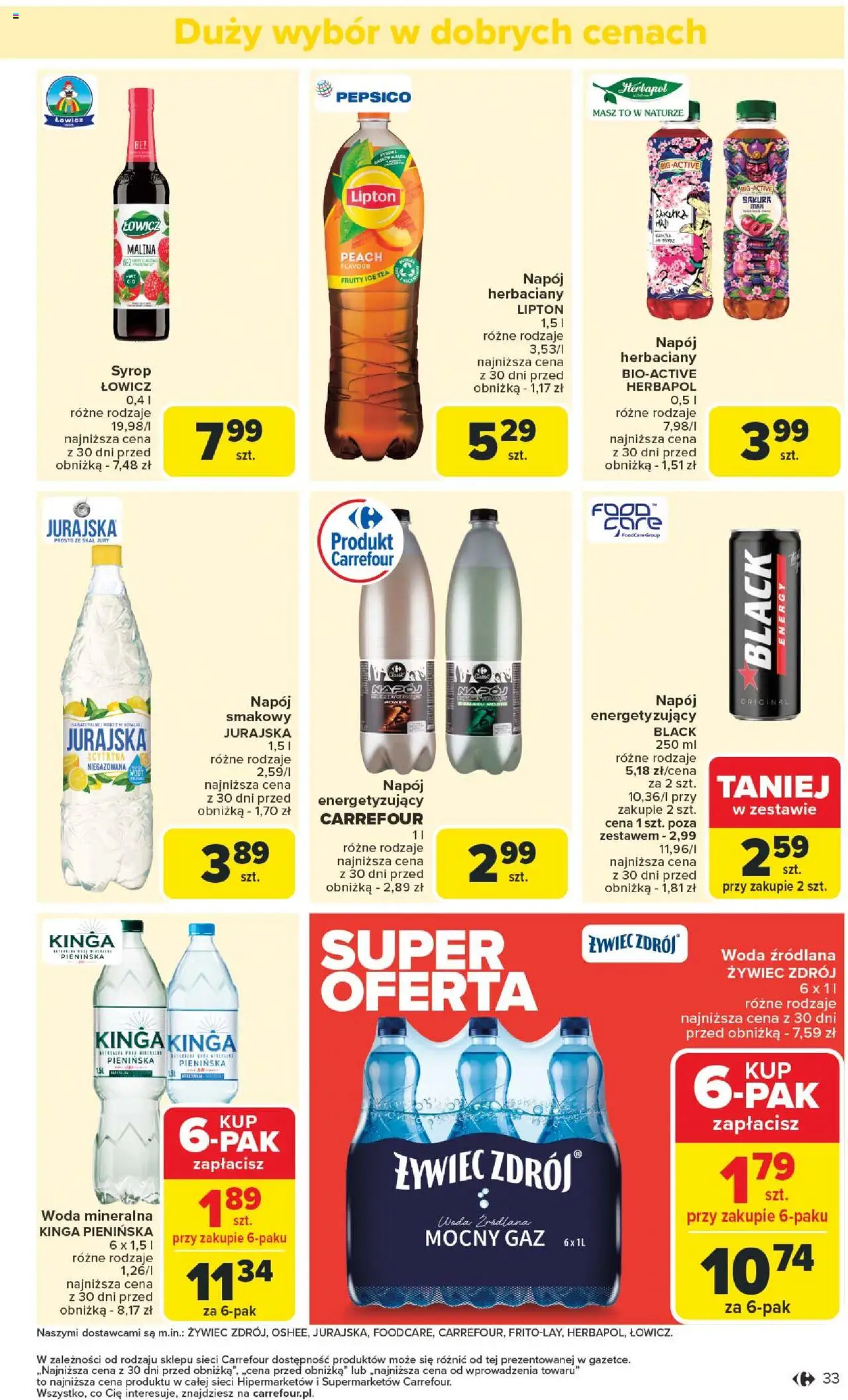 Carrefour Gazetka od 18.08.2025 | Strona: 35 | Produkty: Syrop, Ice Tea, Woda źródlana, Woda