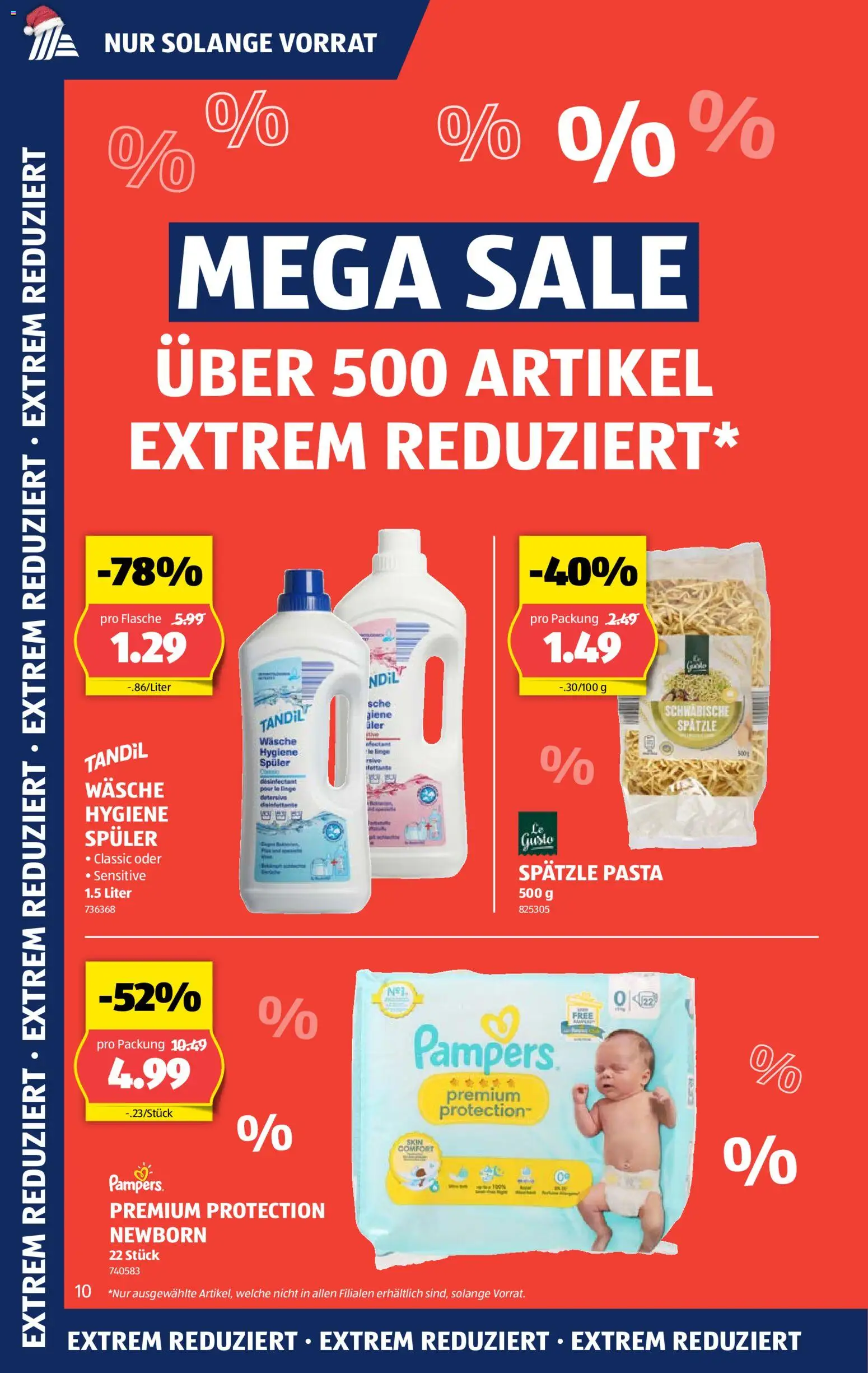 Aldi Aktionen – gültig ab 24.12.2025 | Seite: 10 | Produkte: Liege, Pasta, Pampers