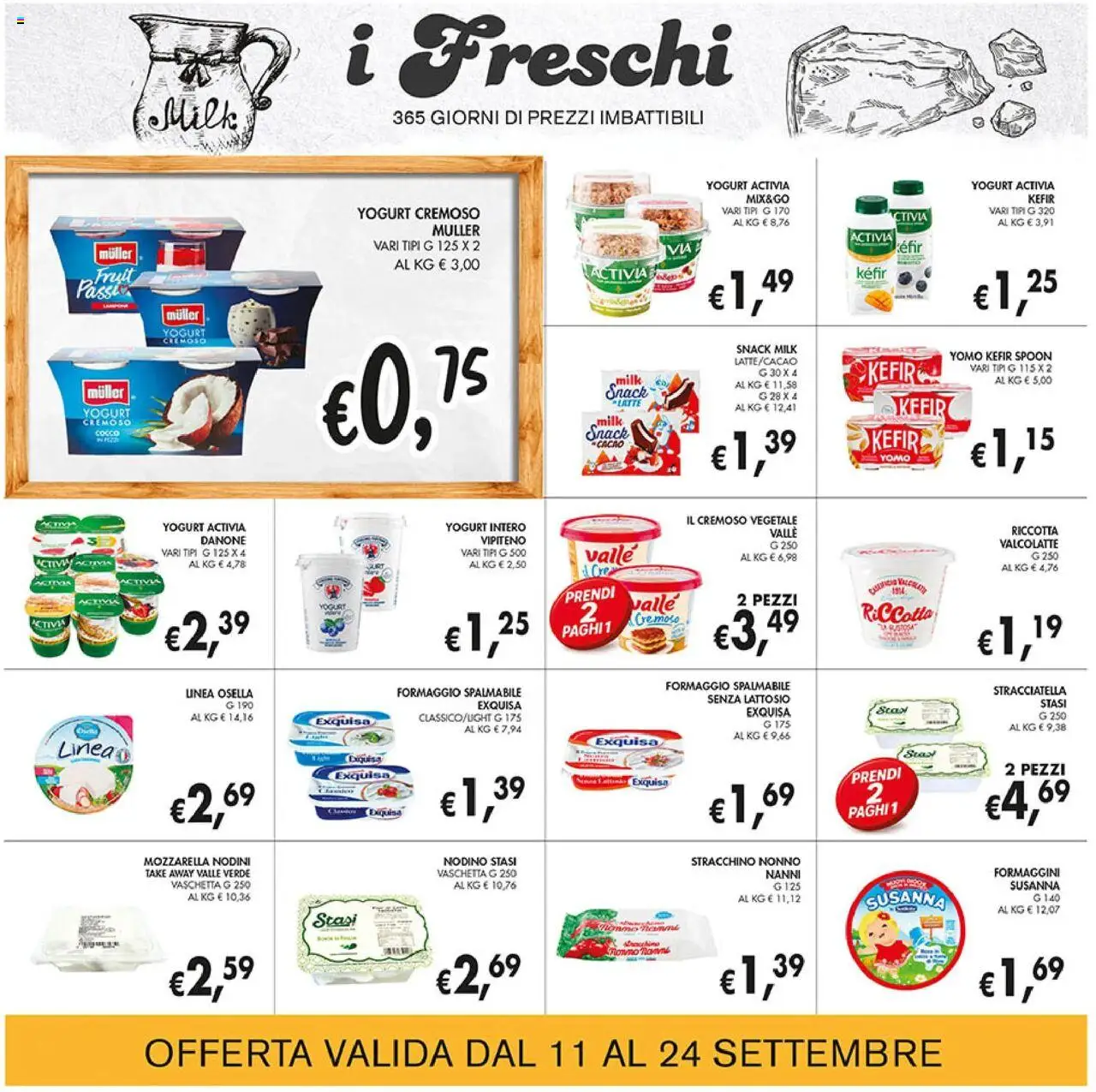 Volantino Coal del 11.09.2025 | Pagina: 9 | Prodotti: Yogurt, Mozzarella, Cocco, Stracchino