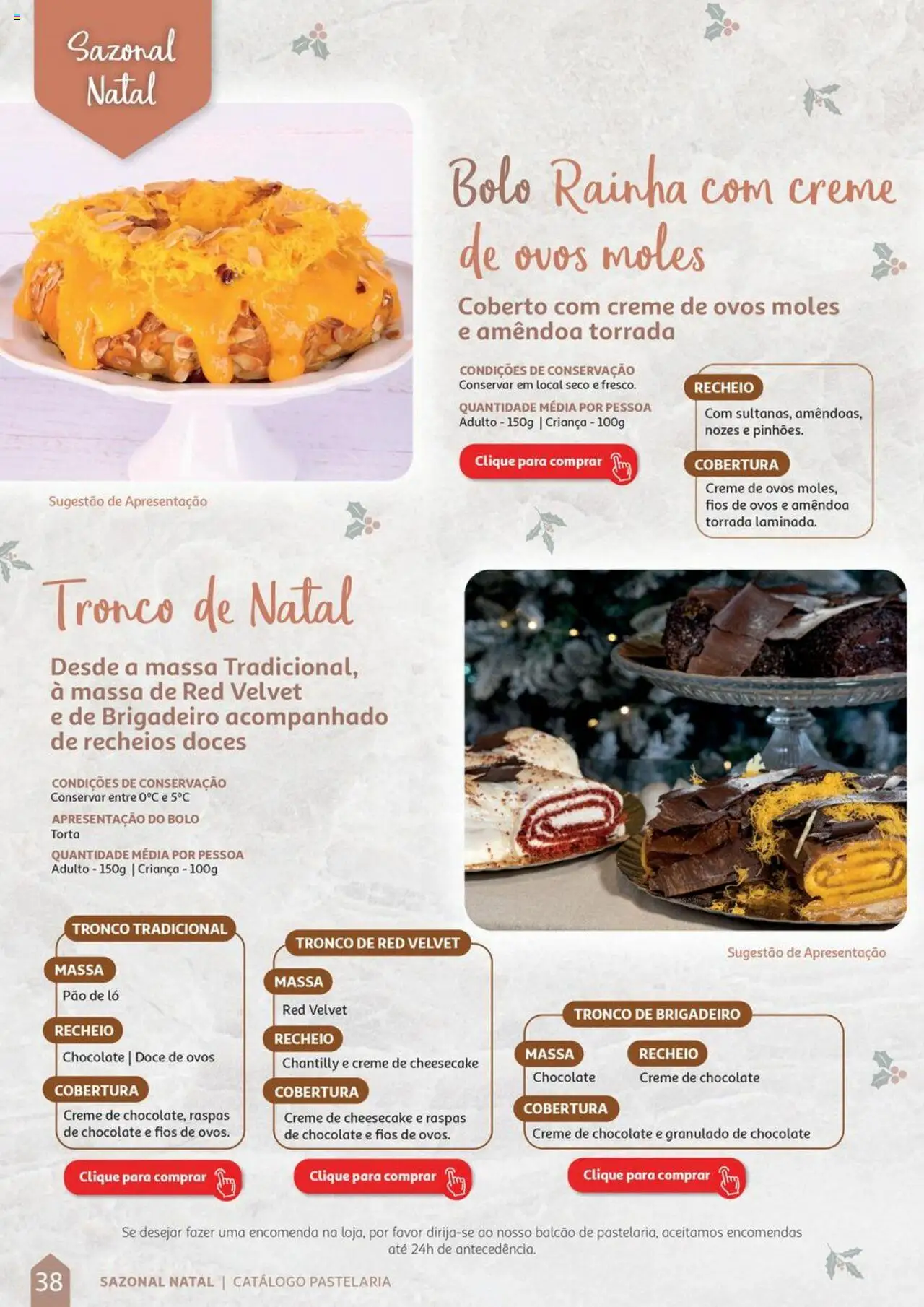 Auchan Catálogo de Pastelaria │ válido de 08.04.2024 | Página: 38 | Produtos: Bolo, Torta, Massa, Nozes