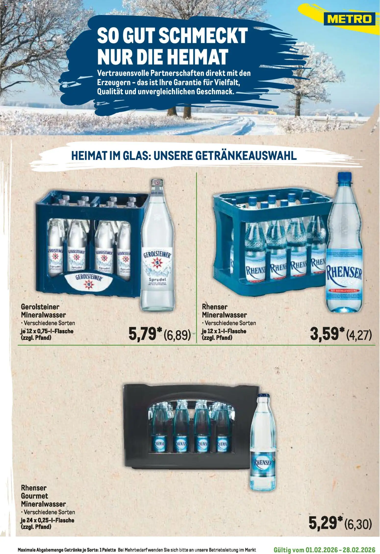 Metro Regionaler Flyer – gültig ab 01.02.2026 | Seite: 73 | Produkte: Mineralwasser, Gerolsteiner