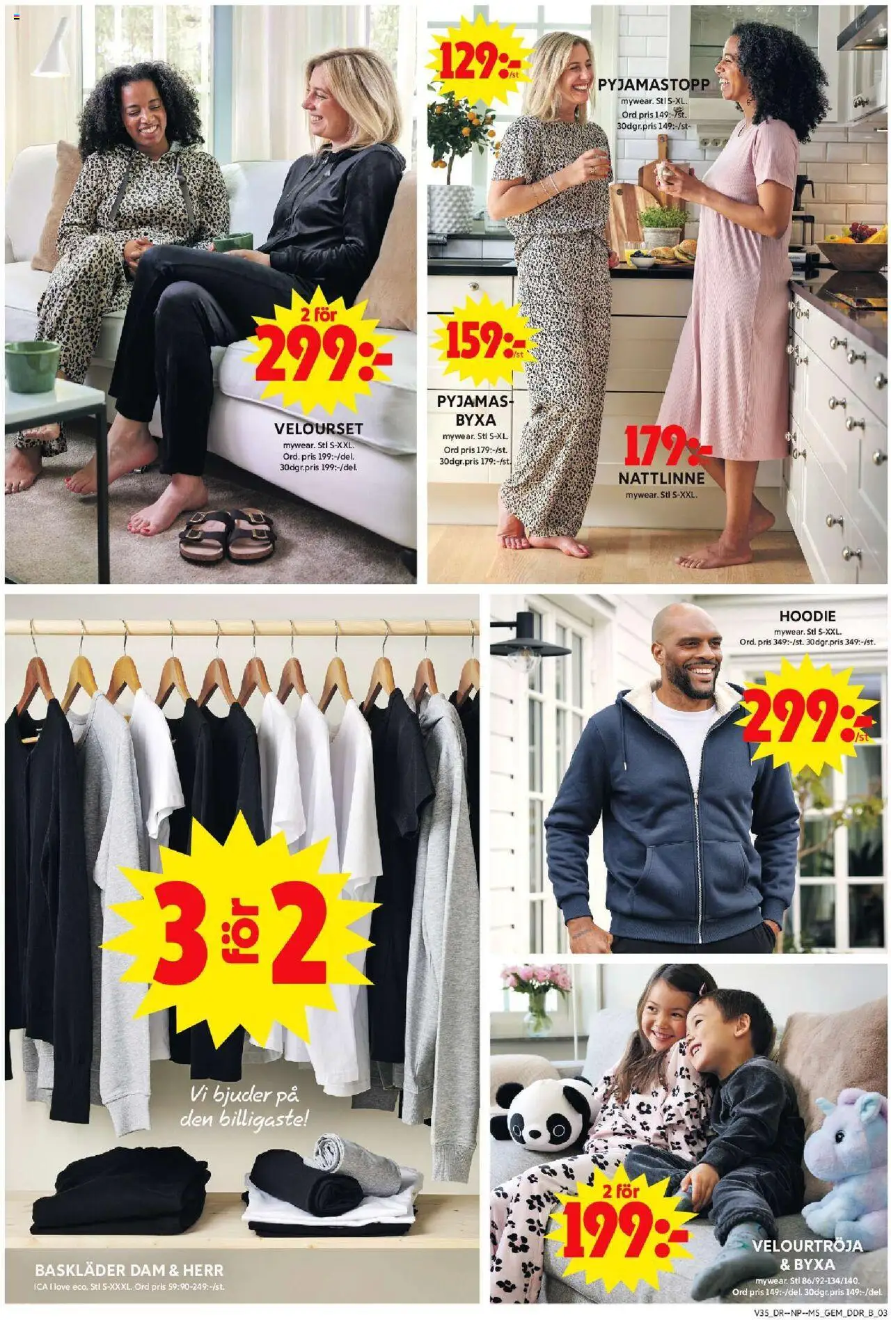 ICA Maxi reklamblad aktuell från 25.08.2025 | Sida: 12 | Produkter: Pyjamas, Hoodie