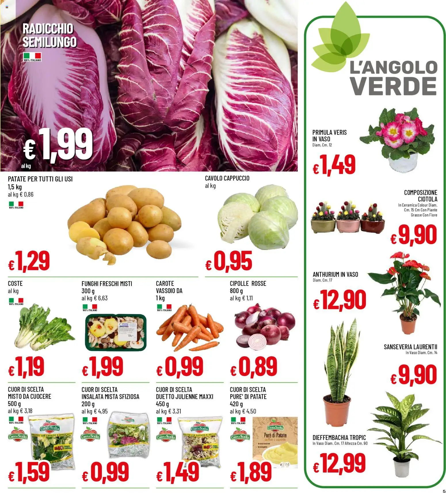 Volantino Famila del 08.01.2026 | Pagina: 5 | Prodotti: Insalata, Cipolle, Carote, Cappuccio