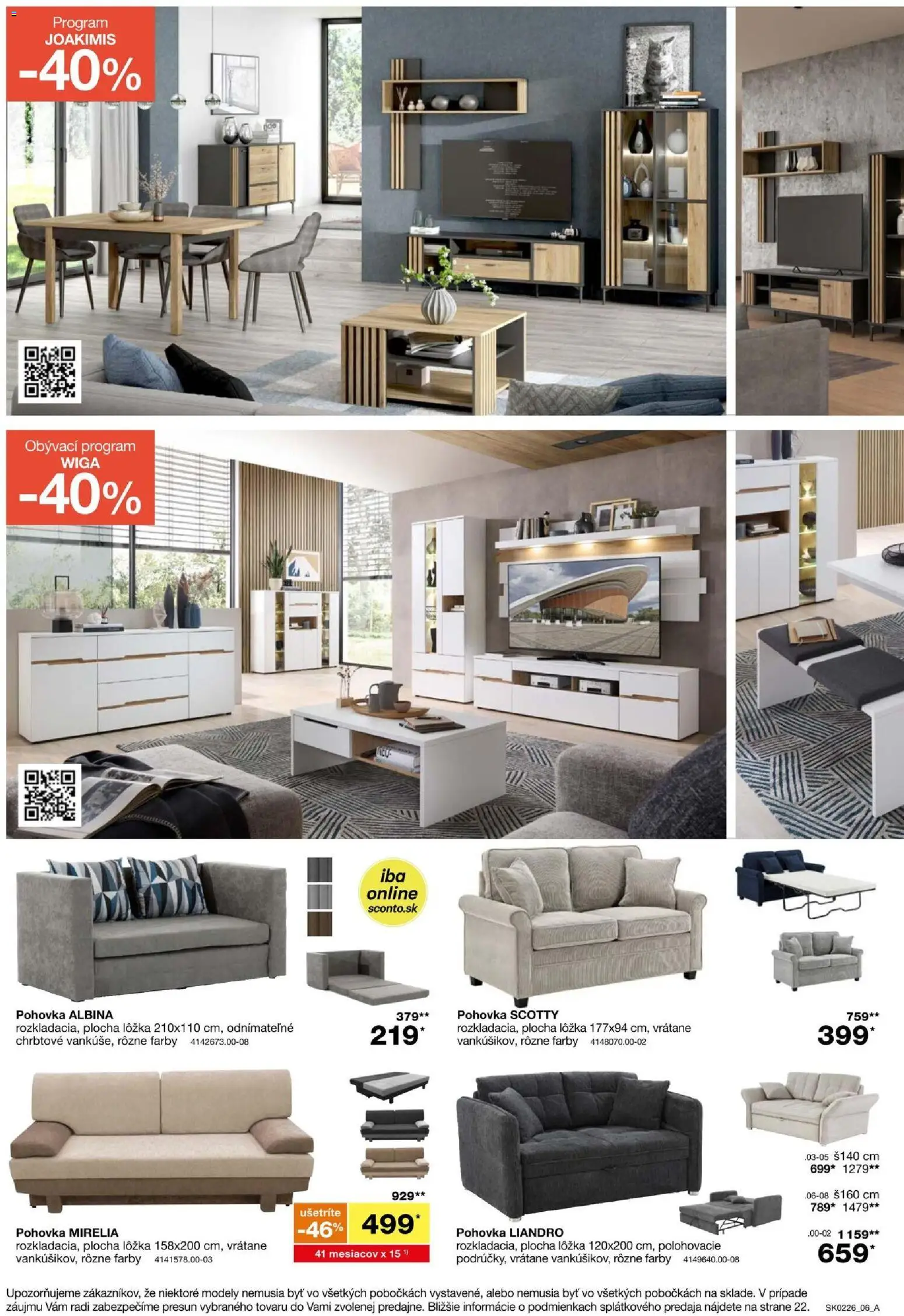 Nové Sconto nábytok akcie – leták je platný od 21.01.2026 | Strana: 6 | Produkty: Pohovka