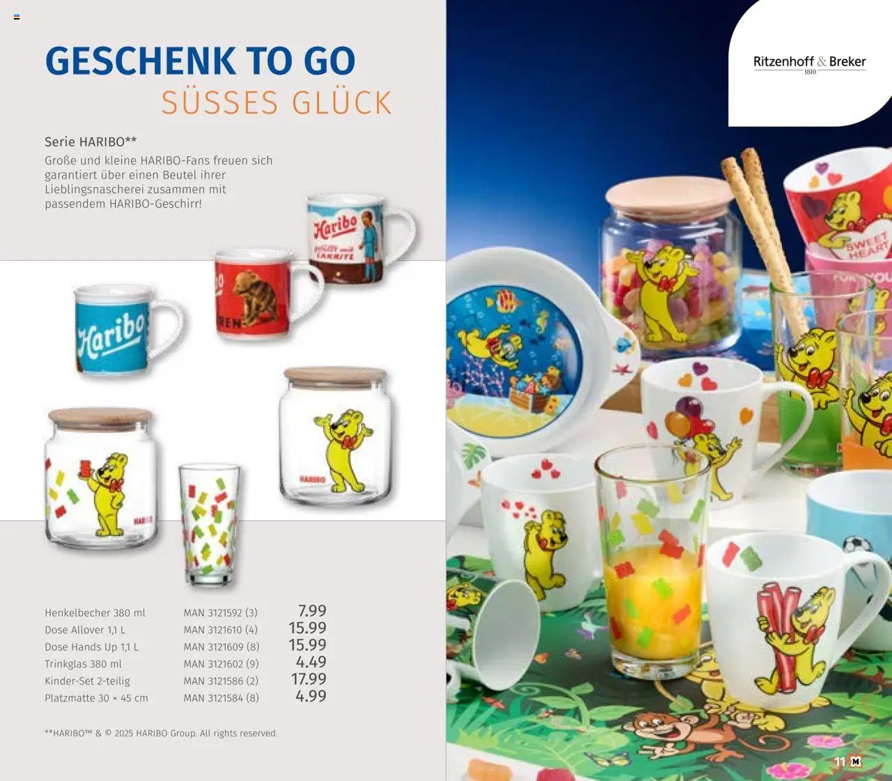 Müller Haushaltskatalog – gültig ab 03.10.2025 | Seite: 11 | Produkte: Haribo, Haribo dose