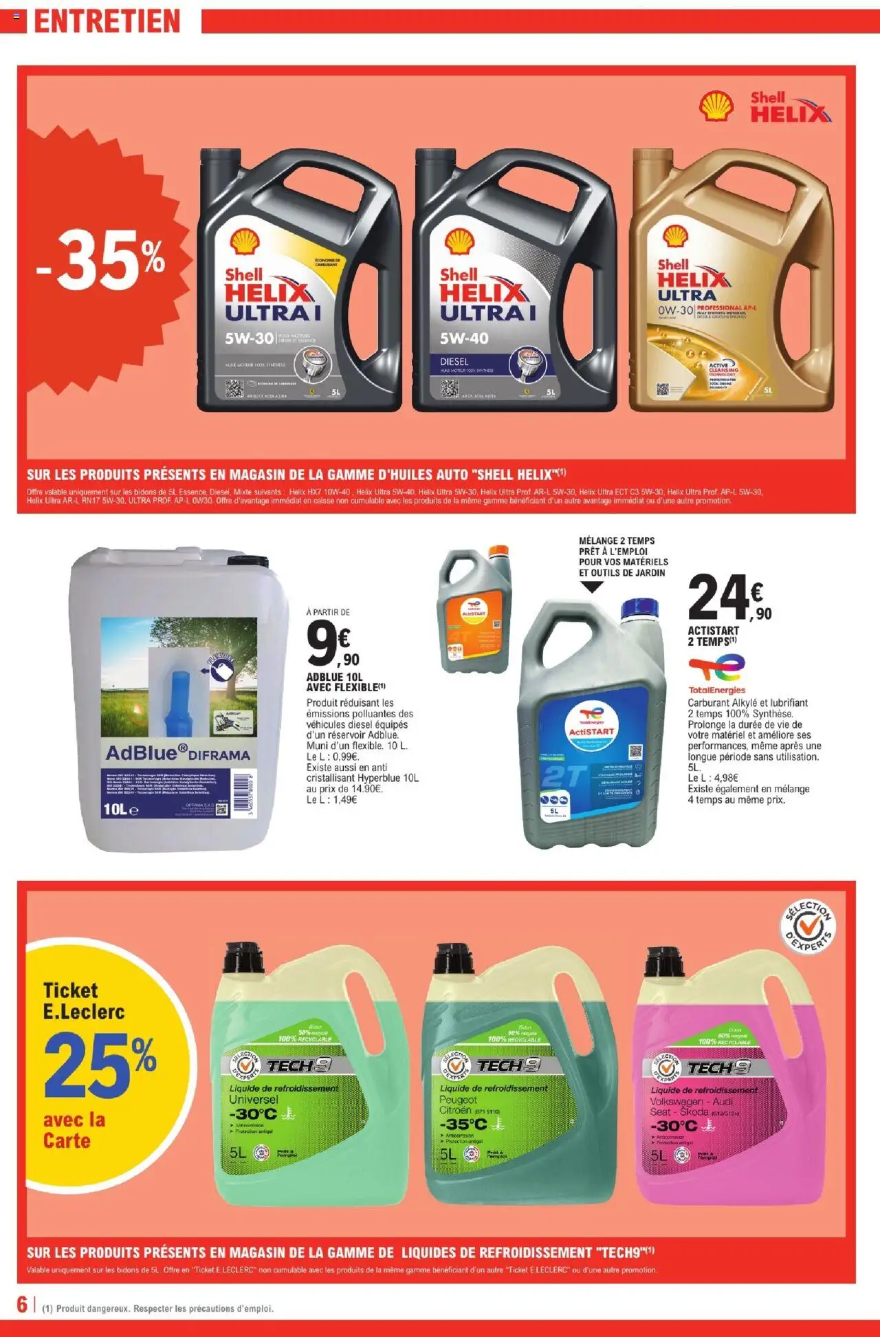 {H1} | Page: 6 | Produits: Huile moteur, AdBlue, Liquide de refroidissement, Huile