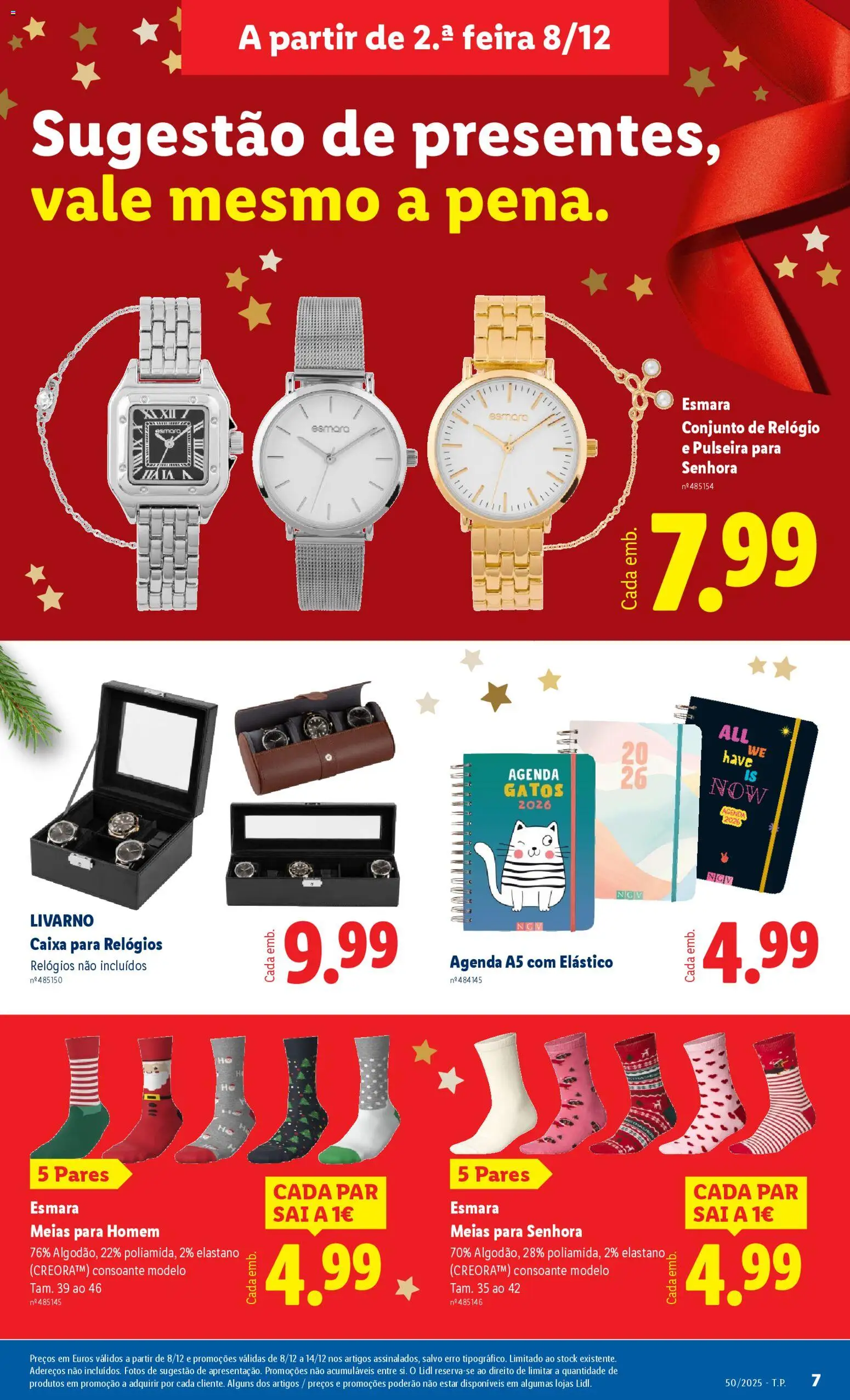 Lidl Novidades │ válido de 08.12.2025 | Página: 7 | Produtos: Notebook, Caixa, Saia, Meias