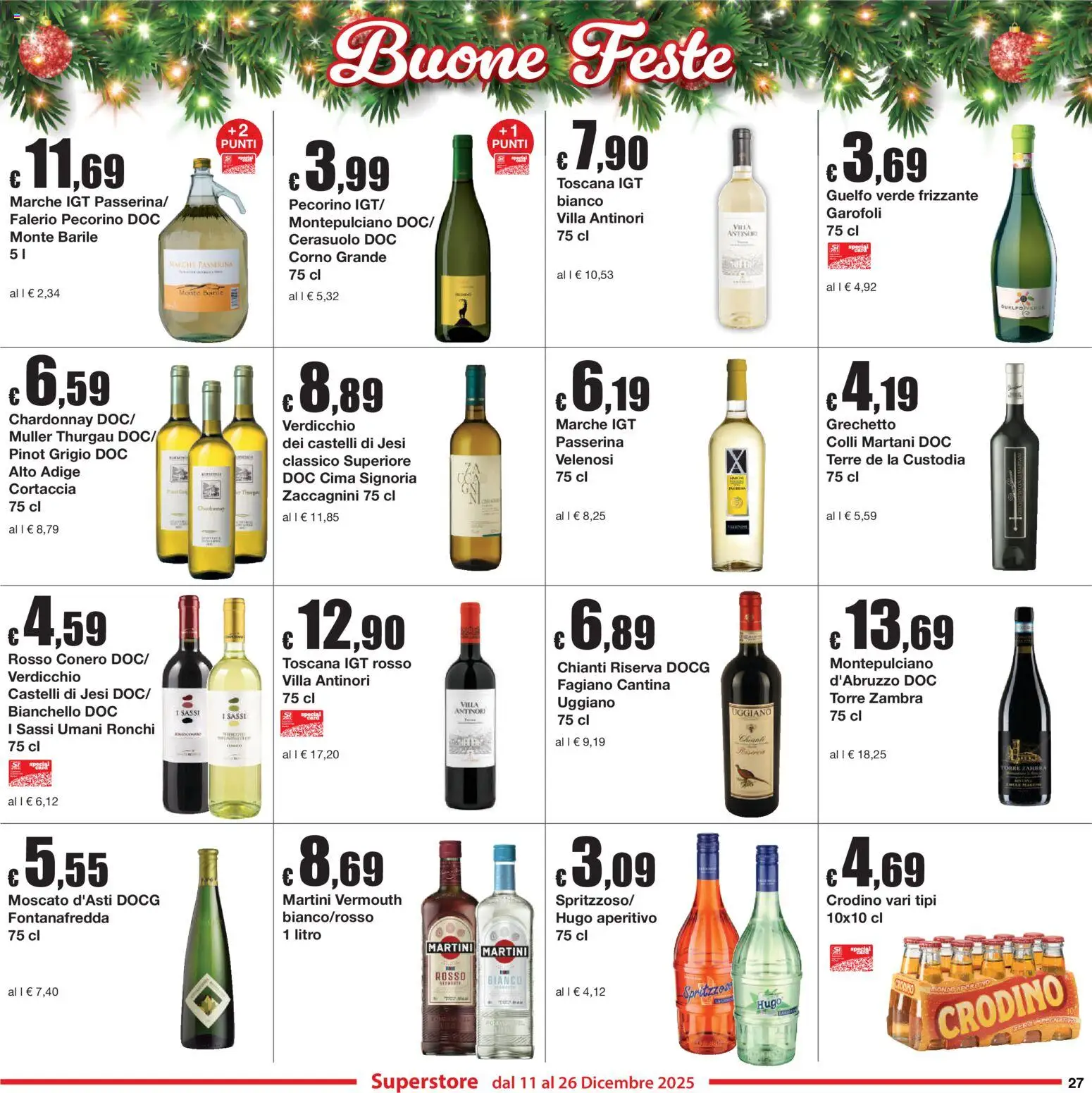 Volantino Sì con Te del 11.12.2025 | Pagina: 27 | Prodotti: Pecorino, Aperitivo