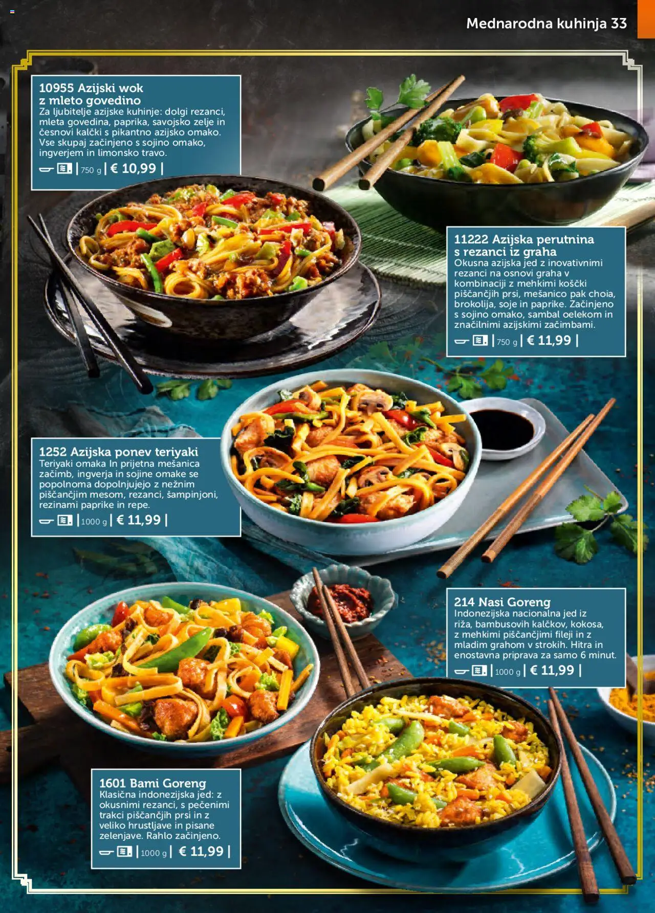 Novi Bofrost katalog ponudbe – veljaven od 01.05.2025 | Stran: 33 | Izdelki: Rezanci, Kuhinja, Omaka, Zelje