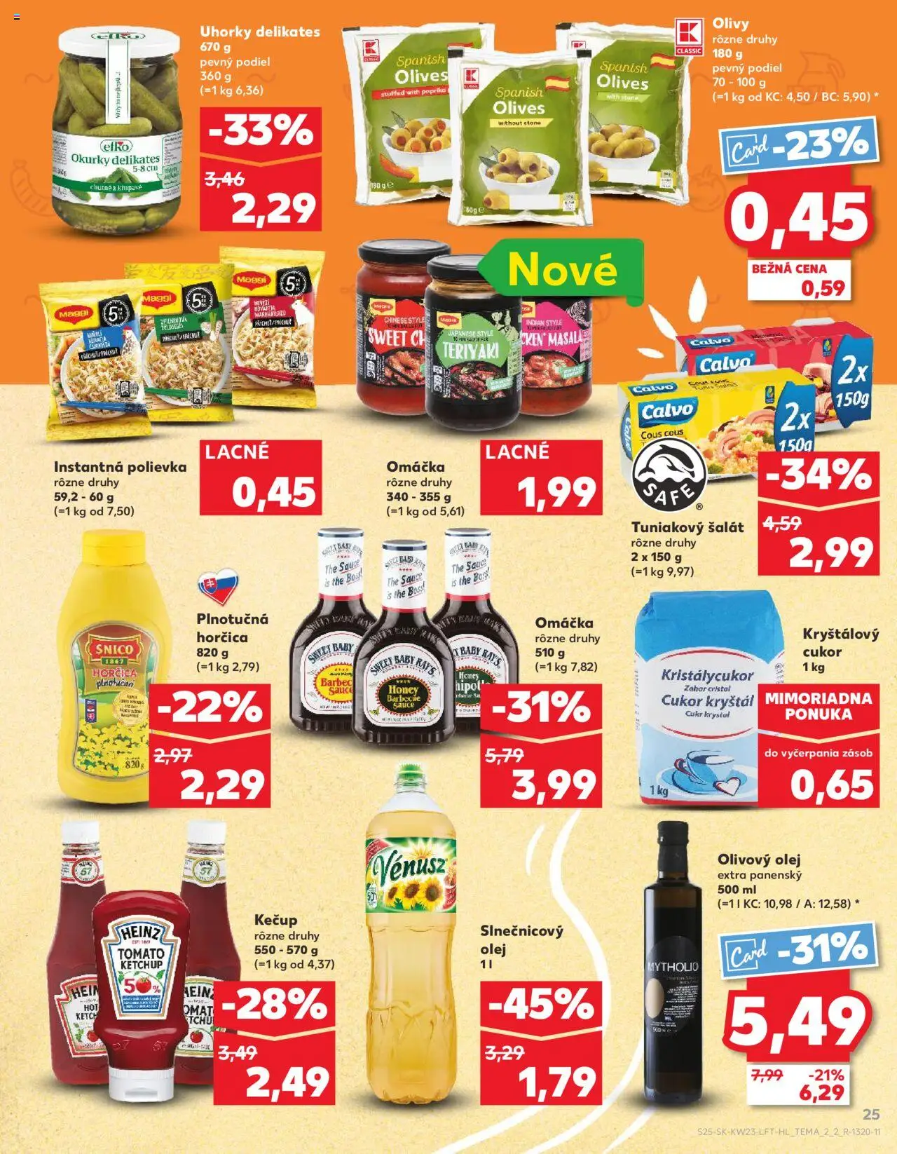 Nové Kaufland akcie – leták je platný od 05.06.2025 | Strana: 25 | Produkty: Paprika, Olej, Kryštálový cukor, Kečup