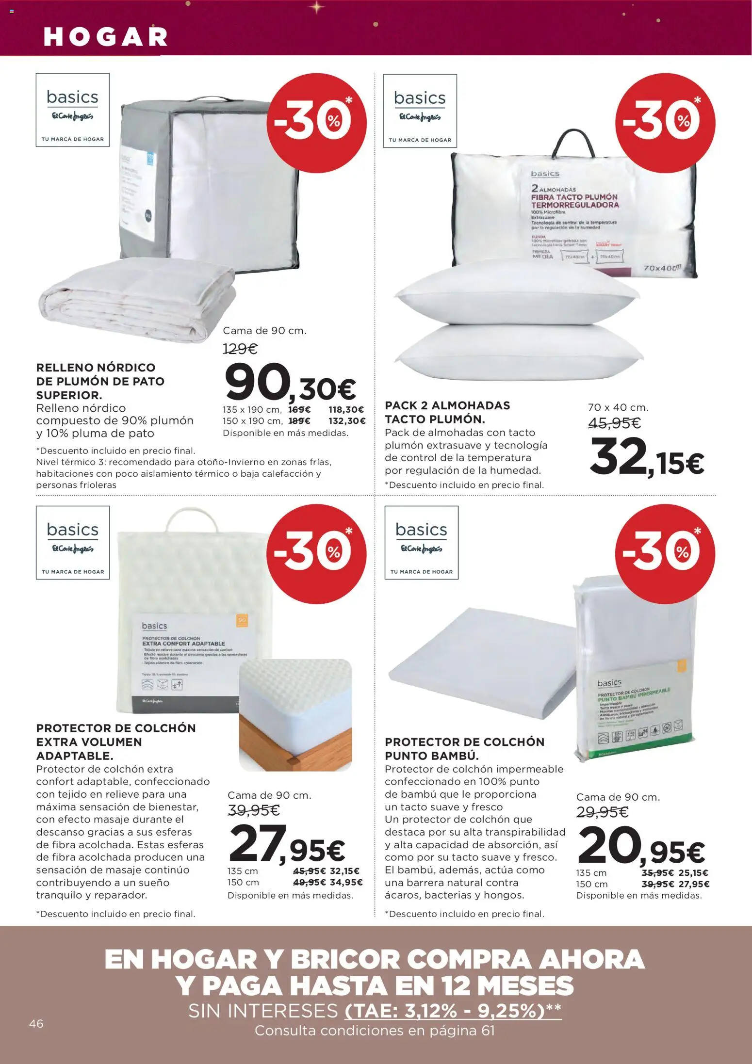 Hipercor catálogo │ válido desde el 18.12.2025 | Página: 51 | Productos: Colchon, Funda, Cama