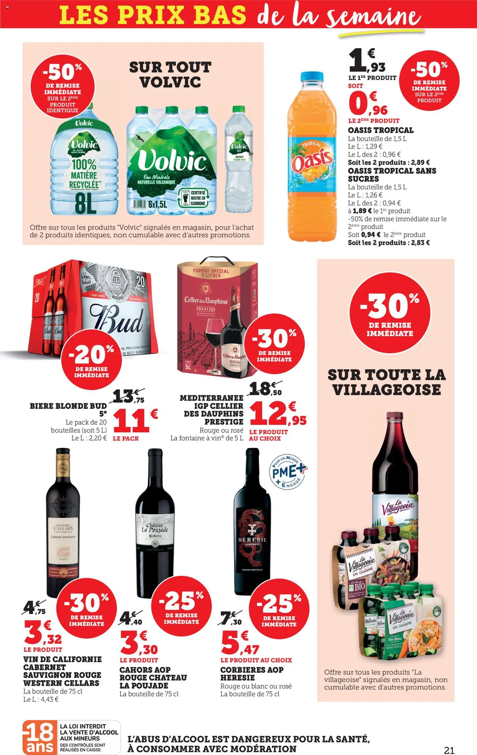 {H1} | Page: 21 | Produits: Eau minérale, Citron vert, Bière blonde, Bière