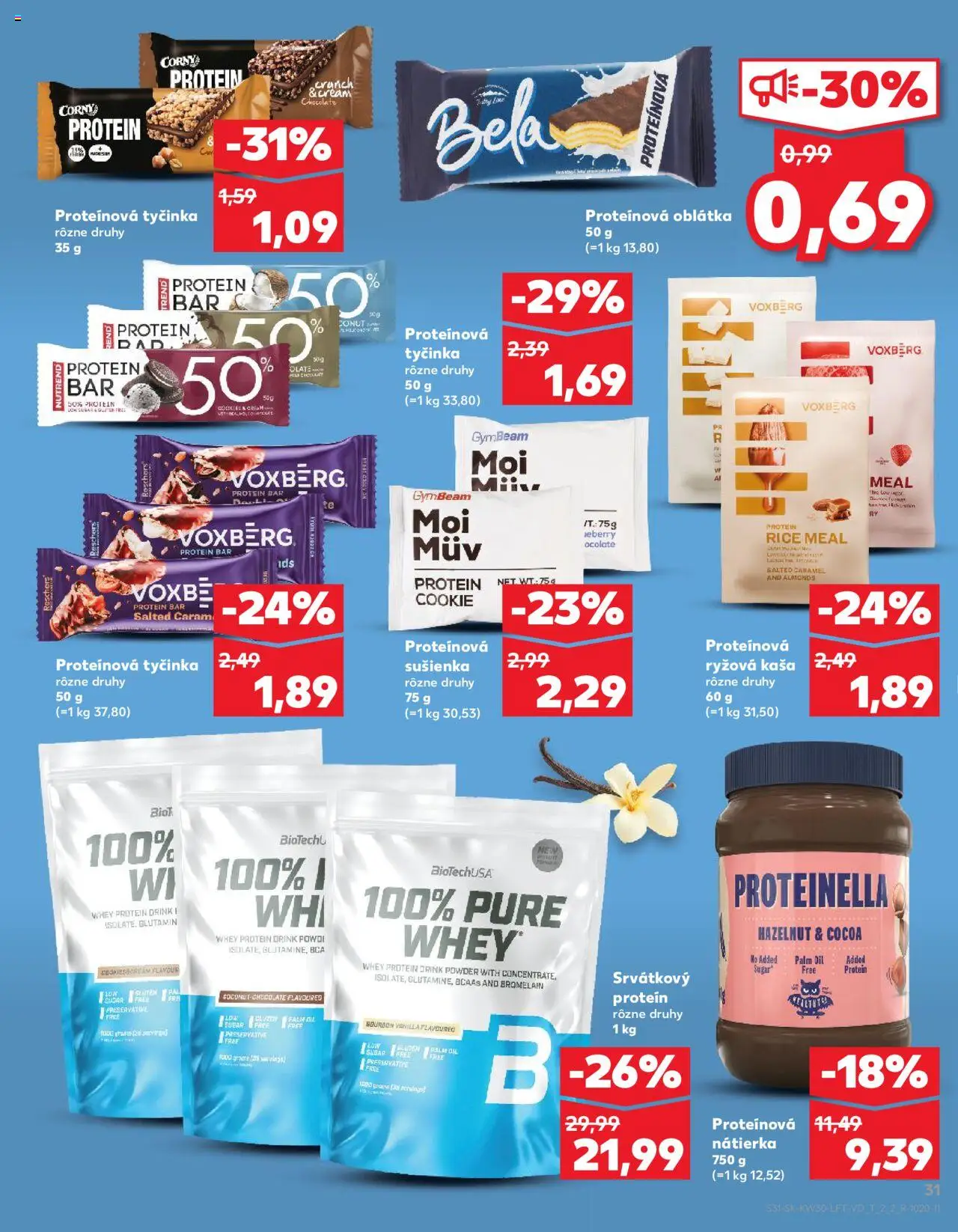 Kaufland Žilina │ platný od 24.07.2025 | Strana: 31 | Produkty: Protein, Proteinella, Bourbon