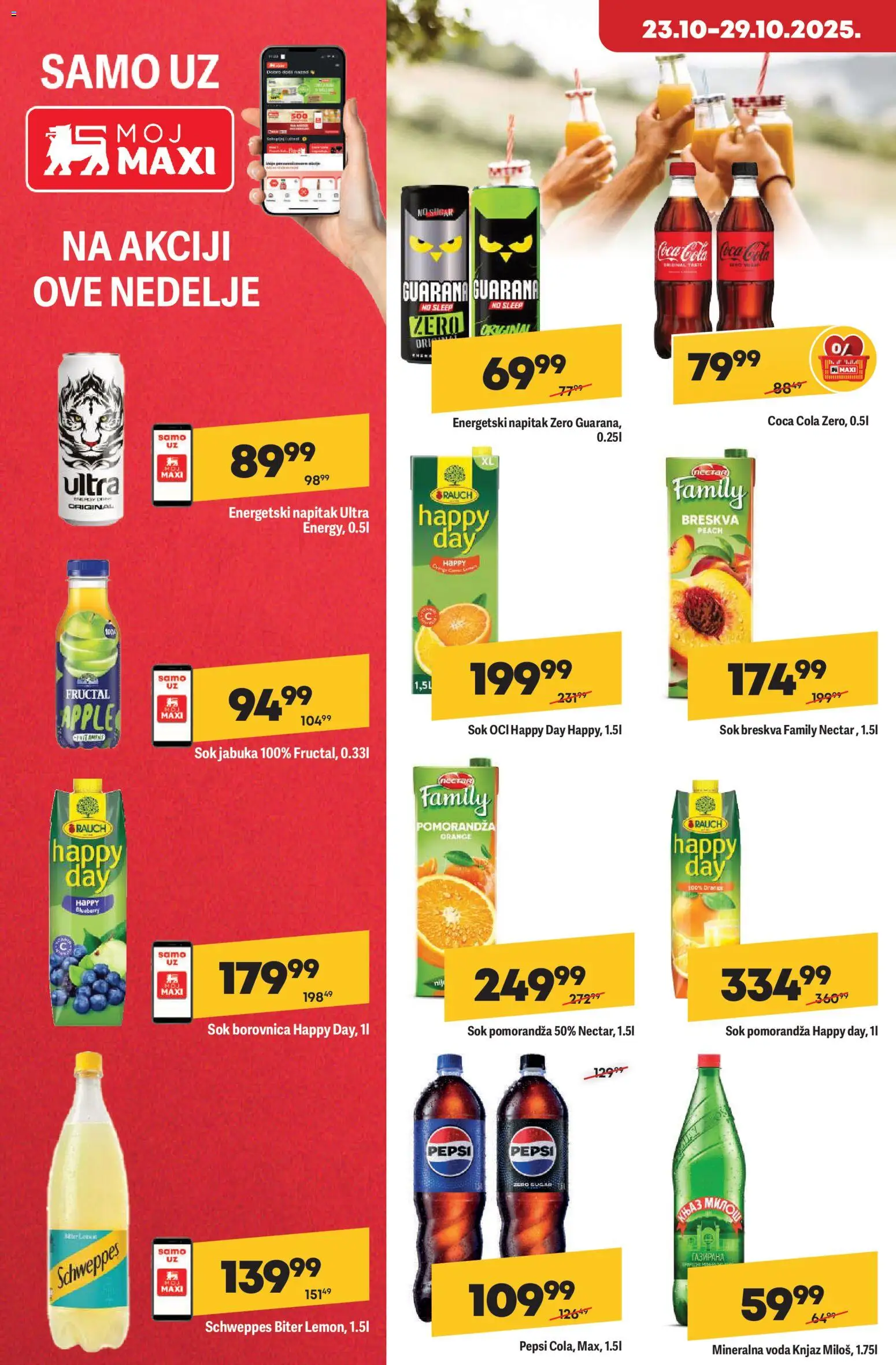 Mega Maxi katalog - važi od 23.10.2025 | Strana: 20 | Proizvode: Coca Cola, Schweppes, Pomorandza, Pepsi