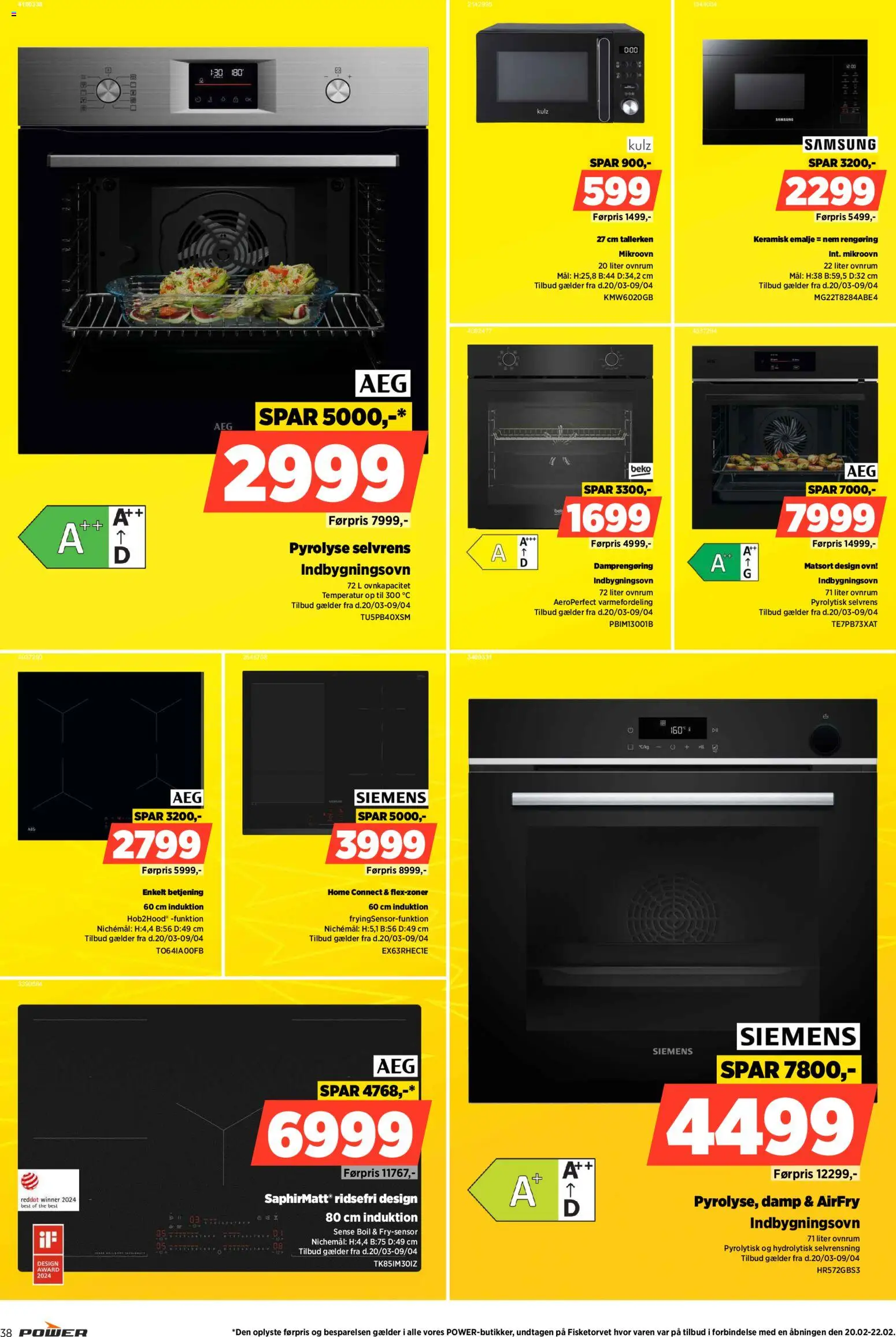 Power tilbudsavis – gyldig fra 20.03.2026 | Side: 38 | Produkter: Ovn