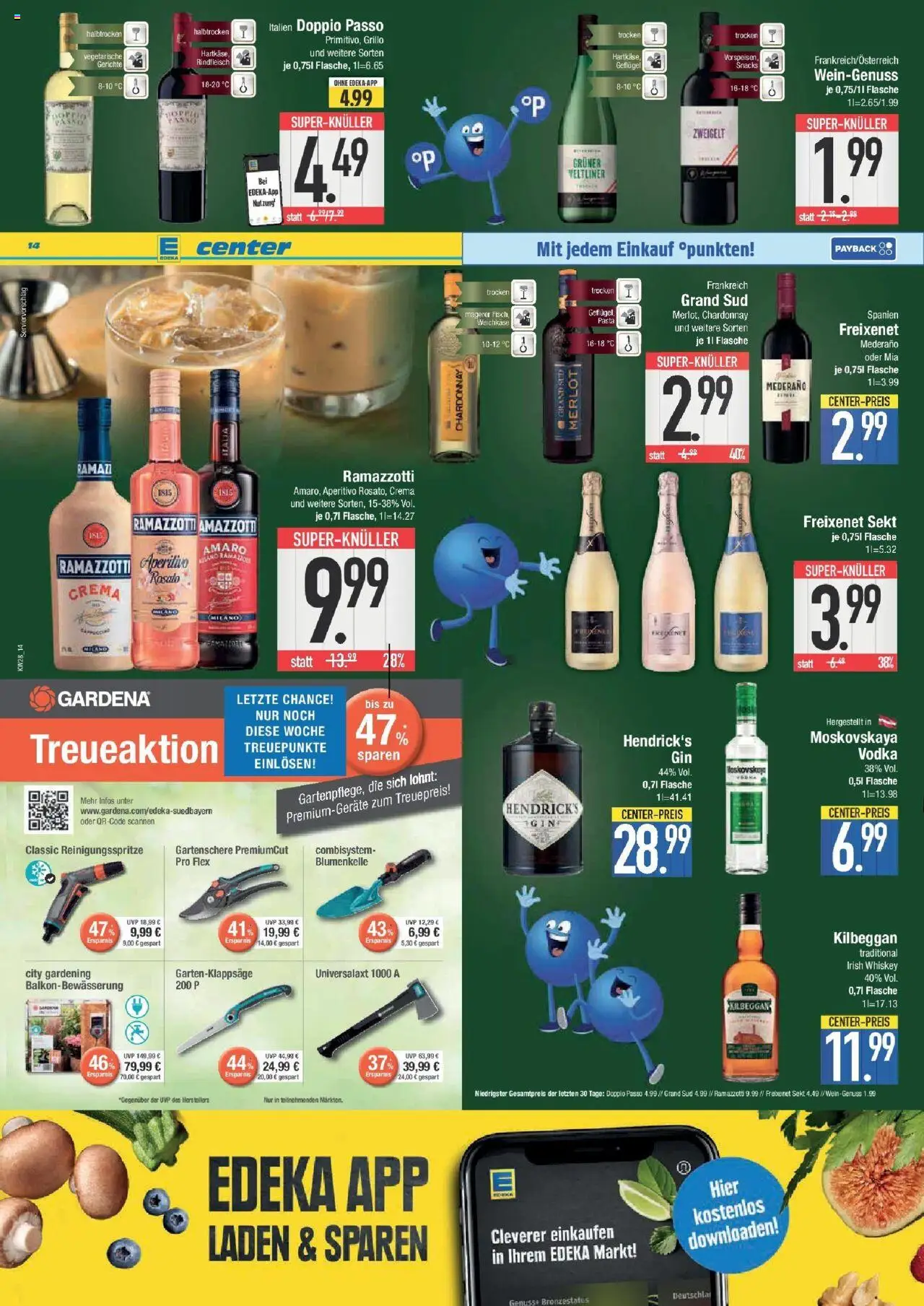 Edeka prospekt Ingolstadt	 - gültig ab dem 06.07.2025 | Seite: 14 | Produkte: Axe, Doppio Passo, Pasta, Gin