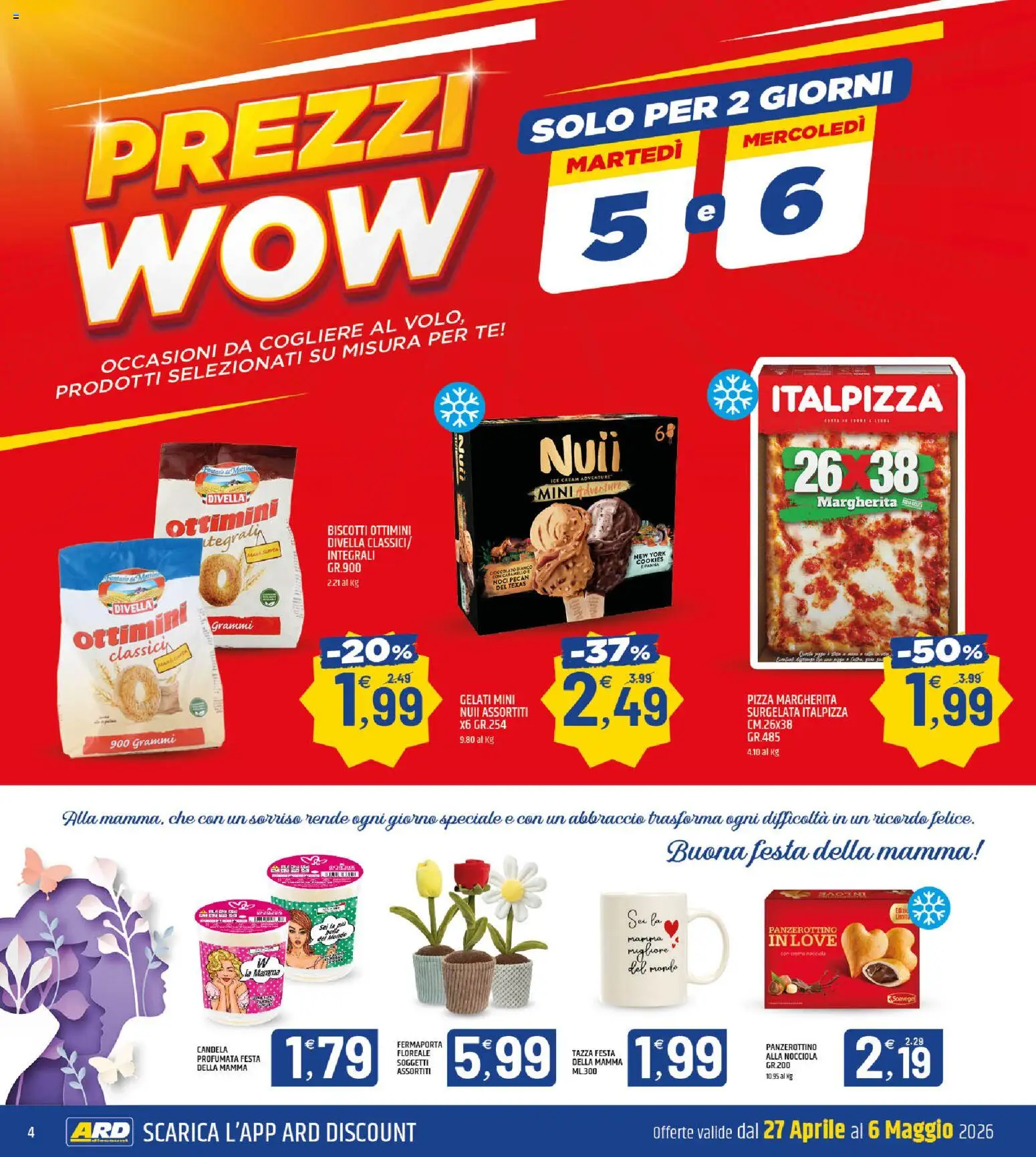 Volantino ARD Discount del 27.04.2026 | Pagina: 4 | Prodotti: Cioccolato, Fermaporta, Tè, Noci