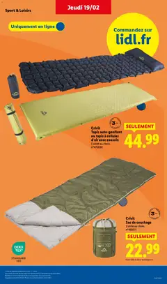 LIDL - Prévisualisation de LIDL catalogue semaine 8 valide à partir de 19.02.2026 | Page: 33 | Produits: Sac, Sac de couchage, Tapis