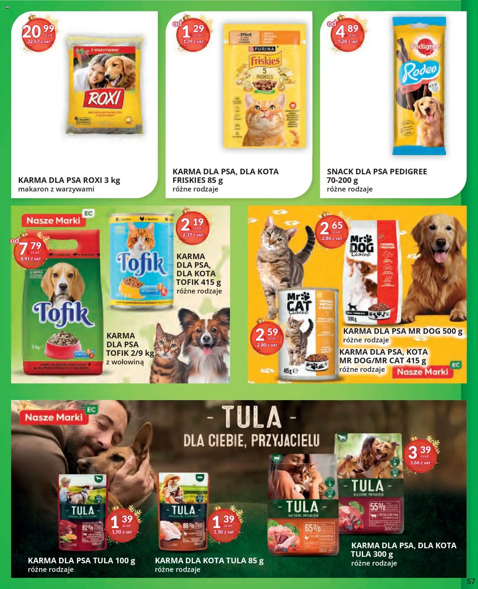 Eurocash Gazetka od 17.11.2025 | Strona: 57 | Produkty: Pedigree, Karma dla psa, Wołowina, Makaron