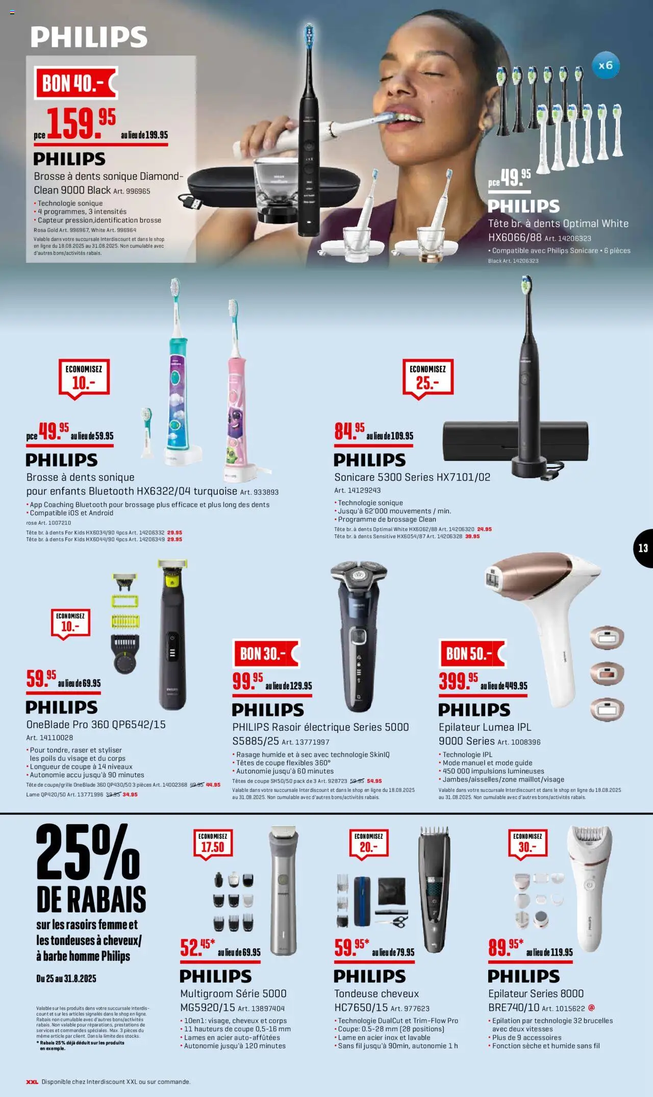 Interdiscount Aktionen FR ab 25.08.2025 | Seite: 13 | Produkte: Philips