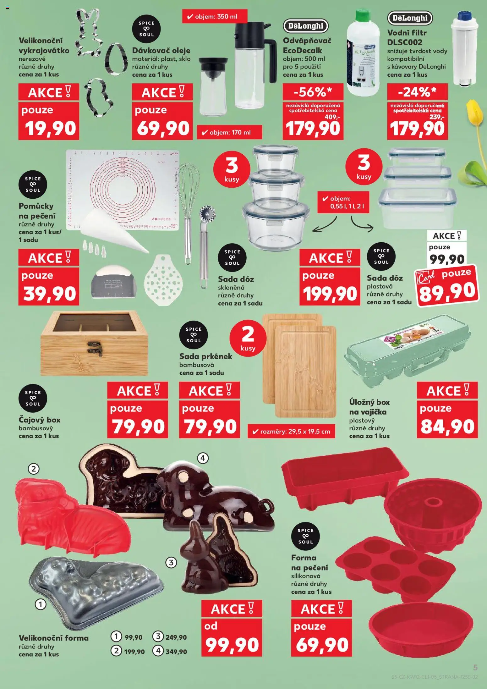Kaufland leták - Brno od 18.03.2026 | Strana: 5 | Produkty: Vajíčka, Vykrajovátko, Oleje, Úložný box
