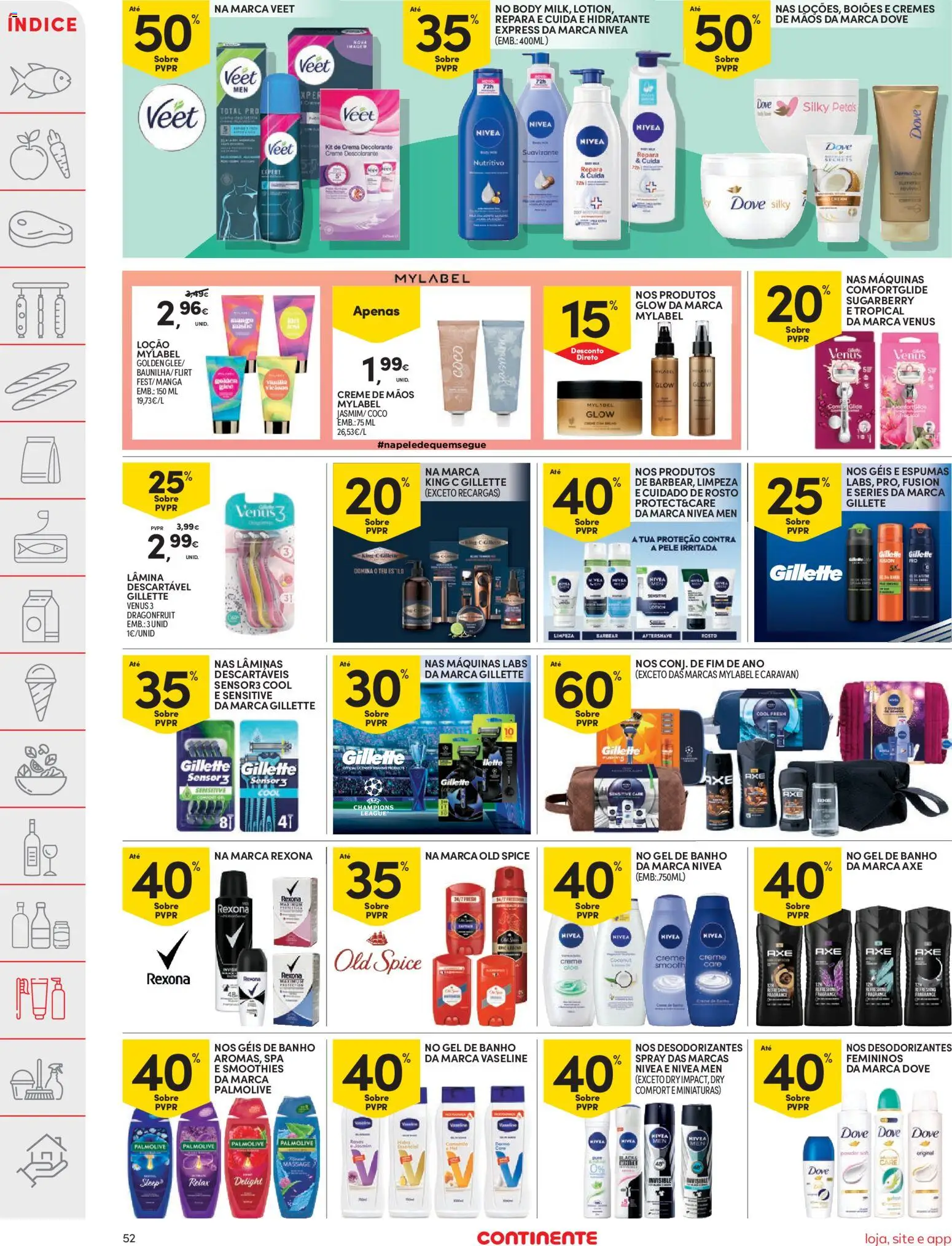 Continente folheto │ válido de 26.12.2025 | Página: 52 | Produtos: Gel de banho, Banho, Descolorante, Creme