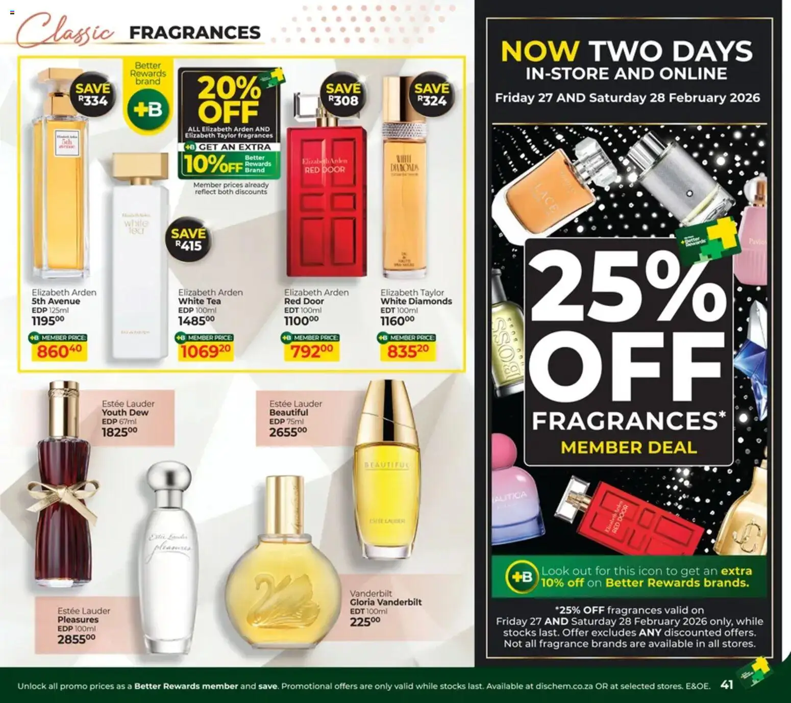 New Dis-Chem catalogue – valid from 19.02.2026 | Page: 41 | Products: Fragrance, Tea