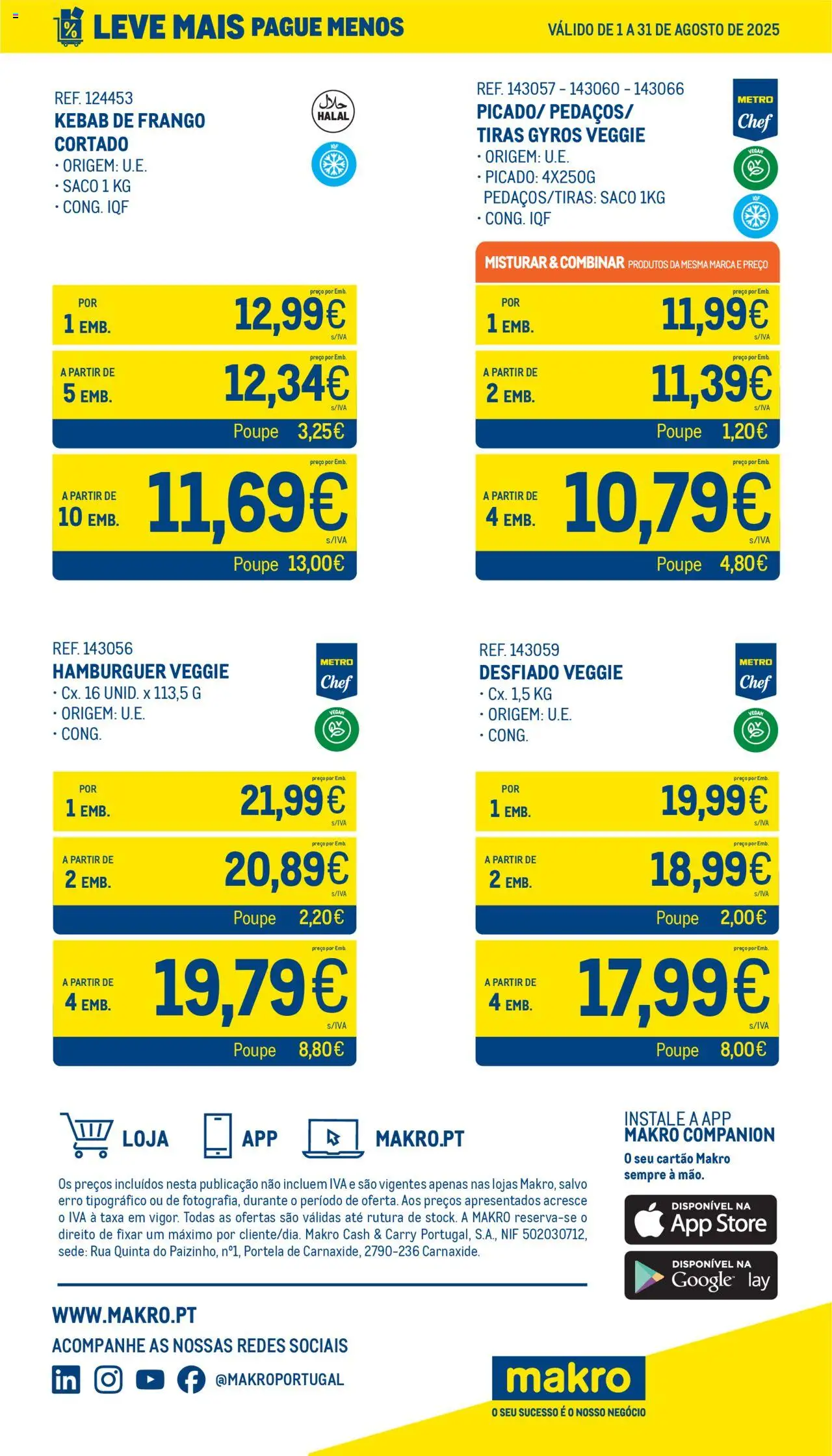 Makro - Especial Carne Congelada │ válido de 01.08.2025 | Página: 6 | Produtos: Frango, Hambúrguer