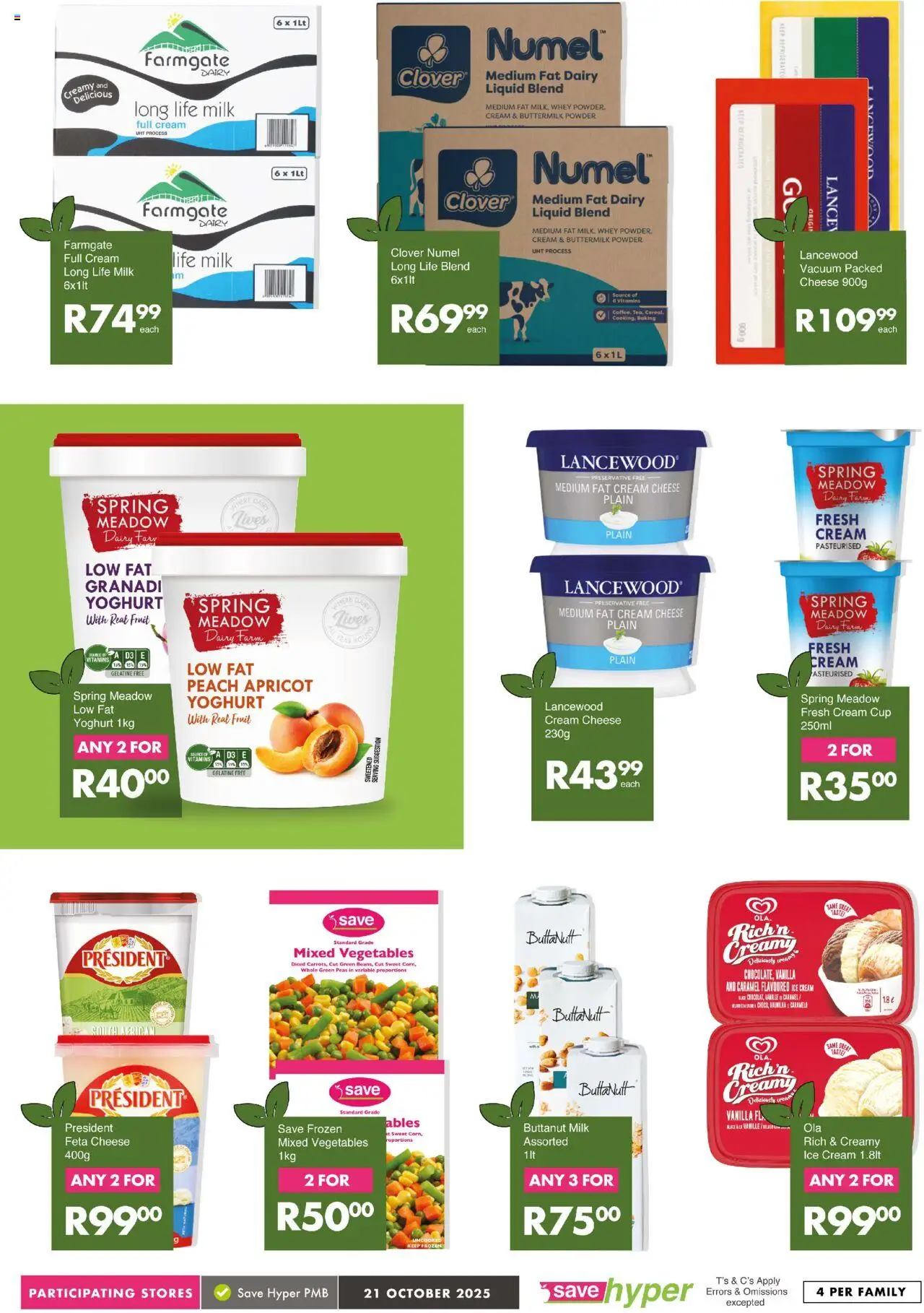 New Save catalogue – valid from 21.10.2025 | Page: 9 | Products: Yoghurt, Cream, Preservative, Vegetables