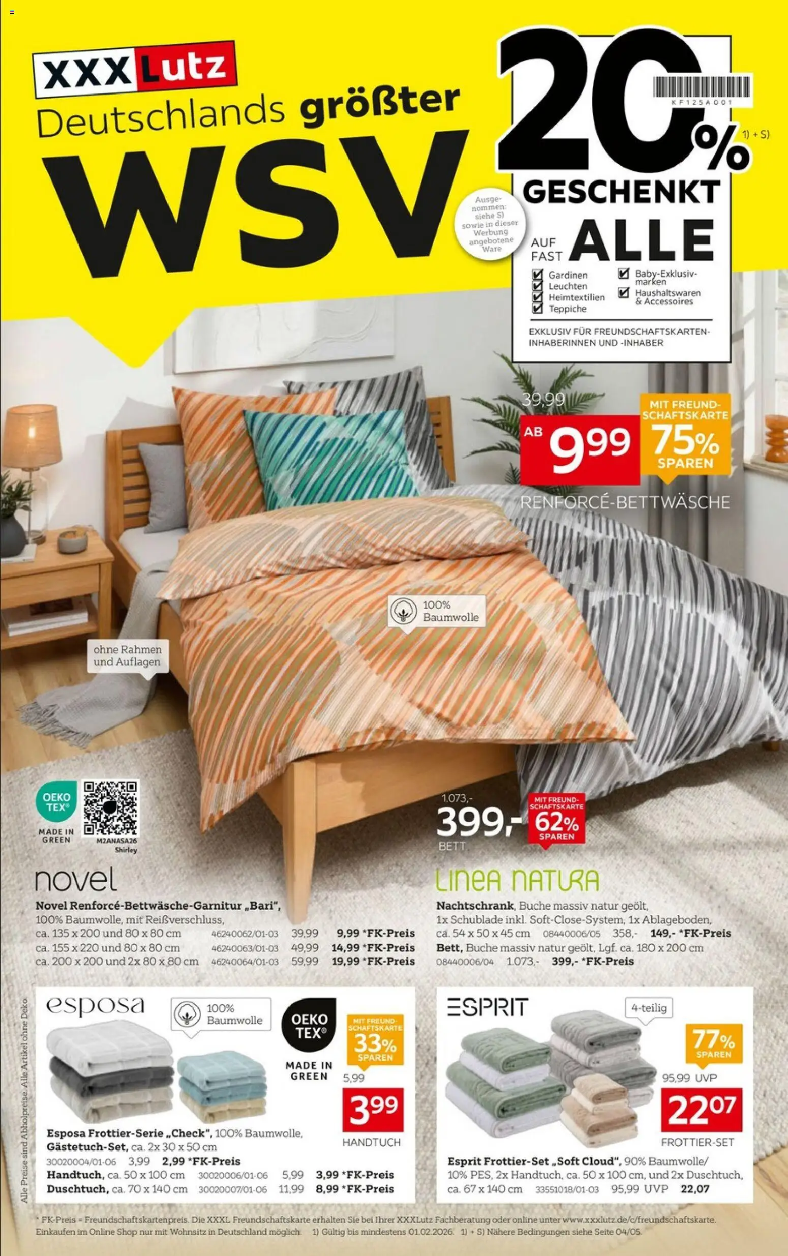 XXXL Lutz Deutschlands größter WSV – gültig ab 18.01.2026 | Seite: 1 | Produkte: Bett