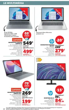Hyper U - Prévisualisation de Hyper U Arts ménagers valide à partir de 20.01.2026 | Page: 22 | Produits: Moniteur, Poids, Ordinateur portable, Portable