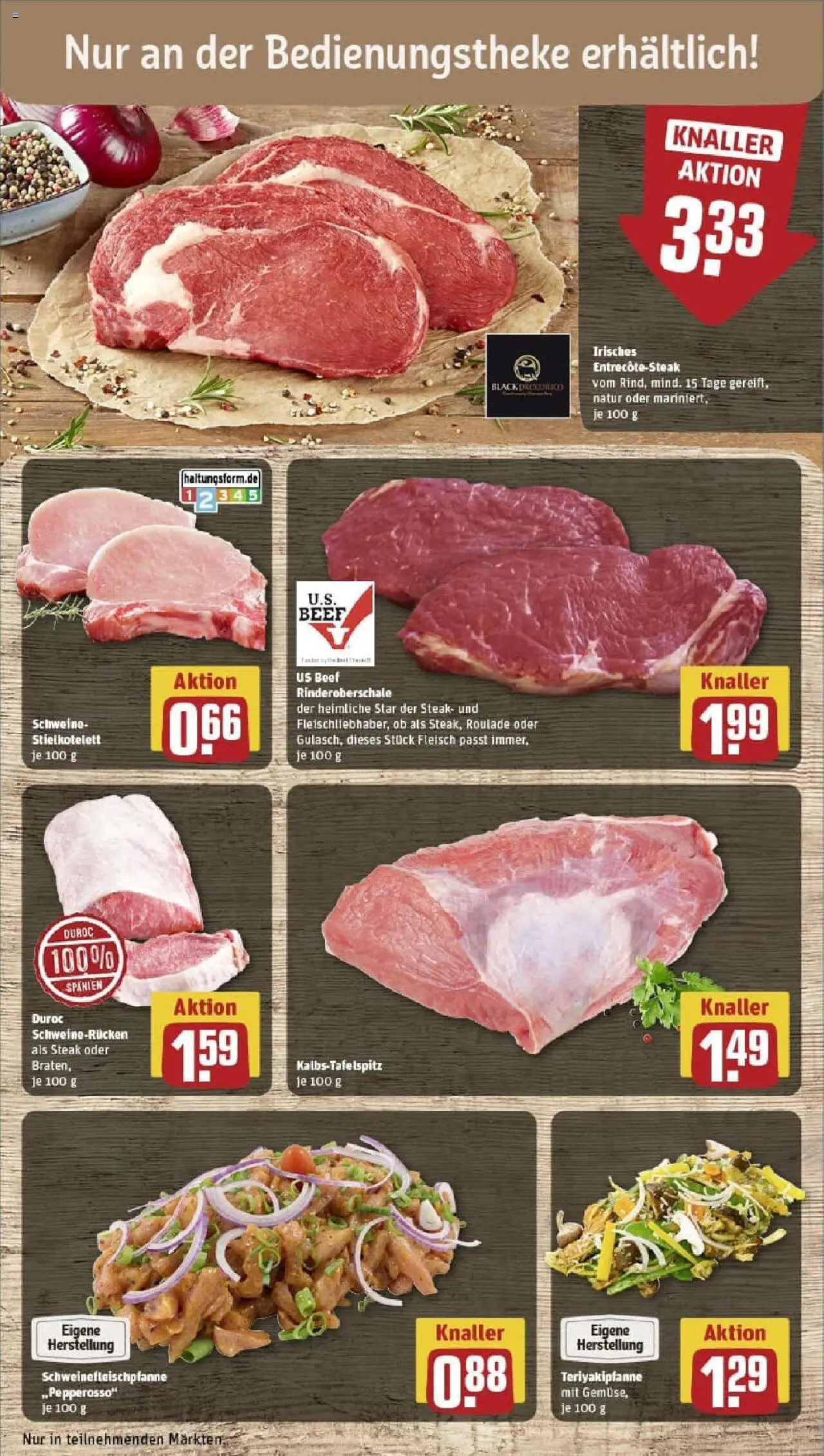 Rewe prospekt Riesa	 - gültig ab dem 24.08.2025 | Seite: 10 | Produkte: Gemüse, Schweinerucken, Steak, Fleisch