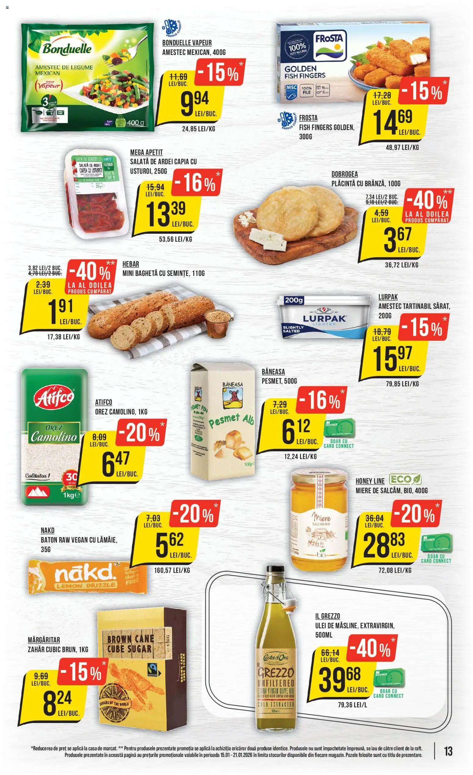 Noul catalog Mega Image – valabil de la 15.01.2026 | Pagină: 13 | Produse: Şerit ödül, Konuşturucu Kuş Yemleri, Ulei, Zahăr