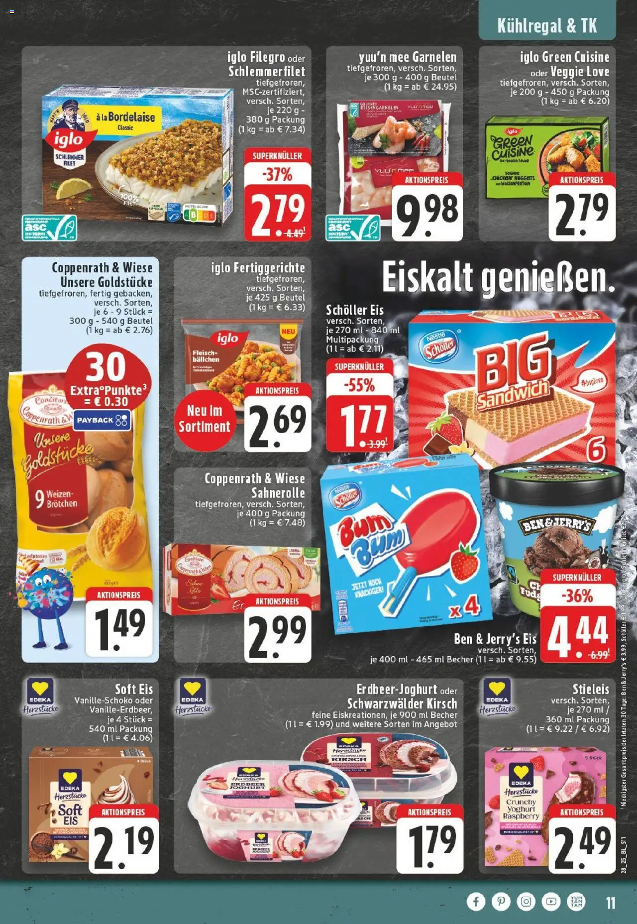 Edeka prospekt Dortmund	 - gültig ab dem 06.07.2025 | Seite: 11 | Produkte: Joghurt, Fertiggerichte, Fleisch, Eis