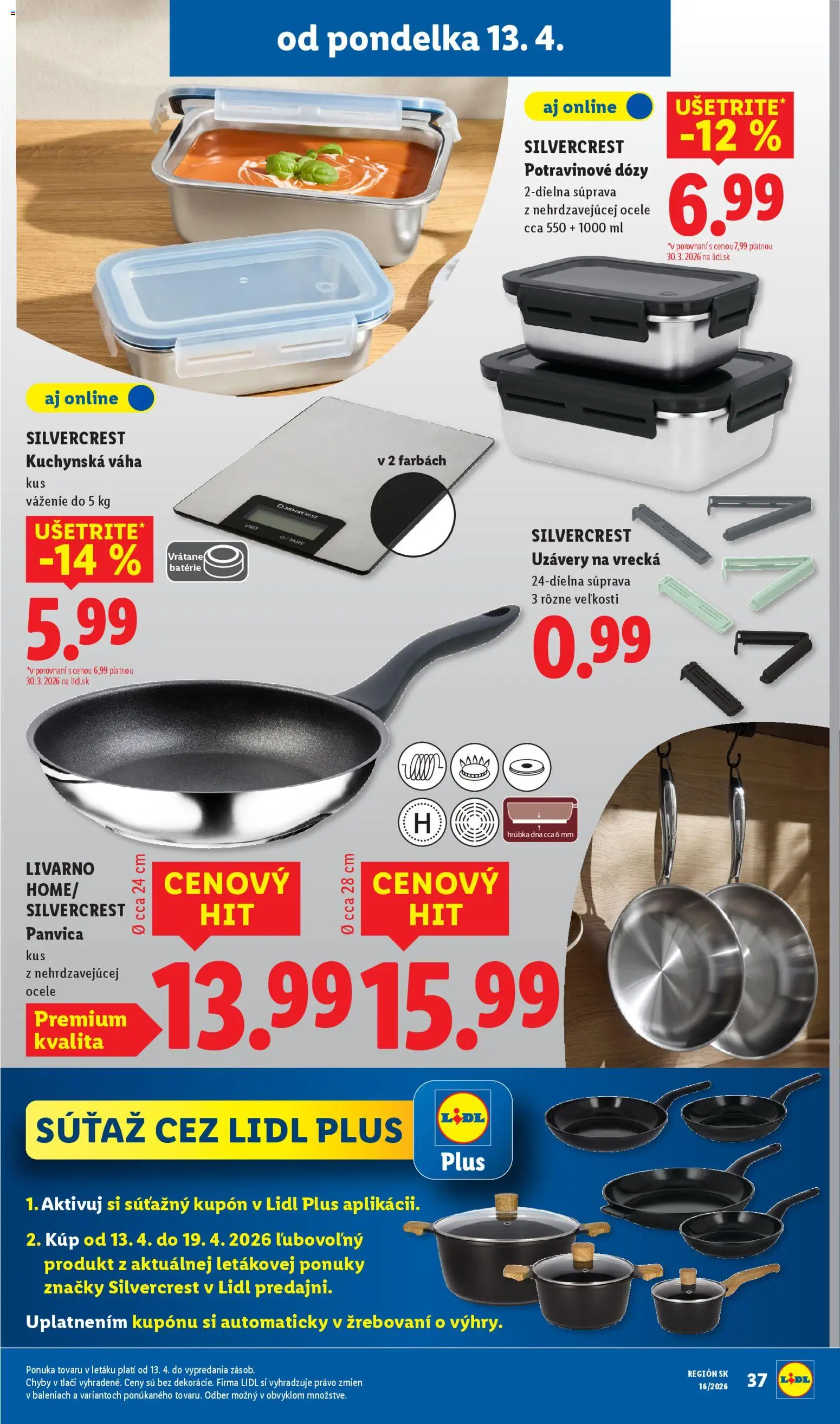 Nové Lidl akcie – leták je platný od 13.04.2026 | Strana: 41 | Produkty: Panvica, Váha