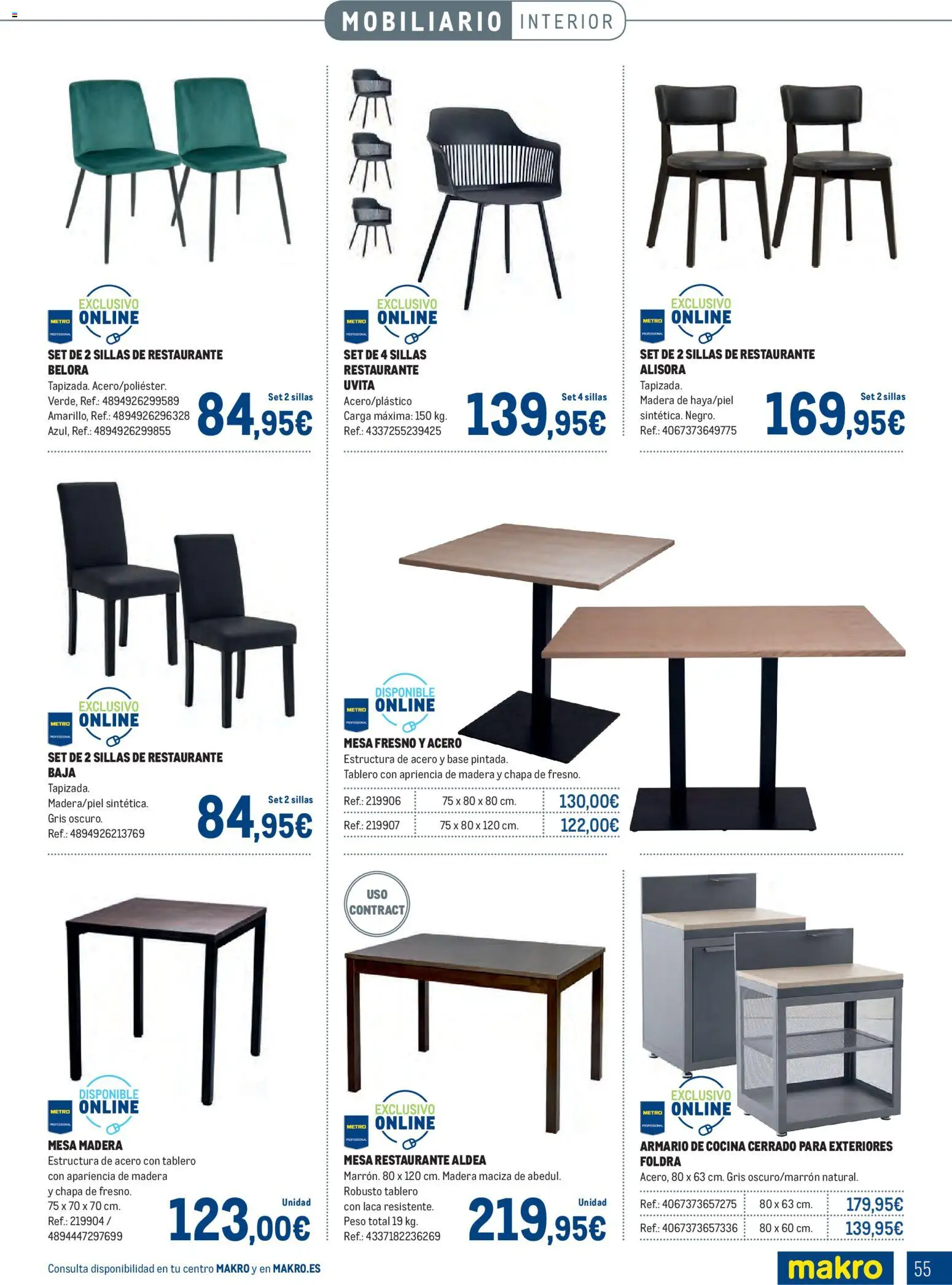 Makro - Especial Terrazas │ válido desde el 09.03.2026 | Página: 55 | Productos: Cocina, Peso, Mesa, Armario