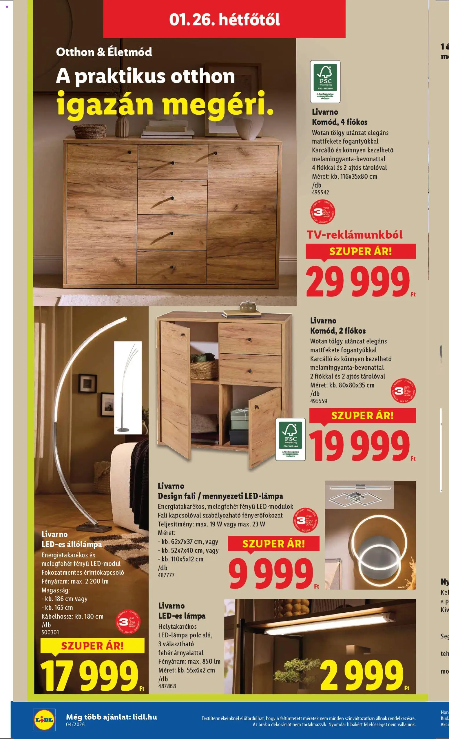 Lidl akciós ujság - amely érvényes a következő dátumtól: 22.01.2026 | Oldal: 14 | Termékek: Állólámpa, Polc, Lámpa, Ledes lámpa